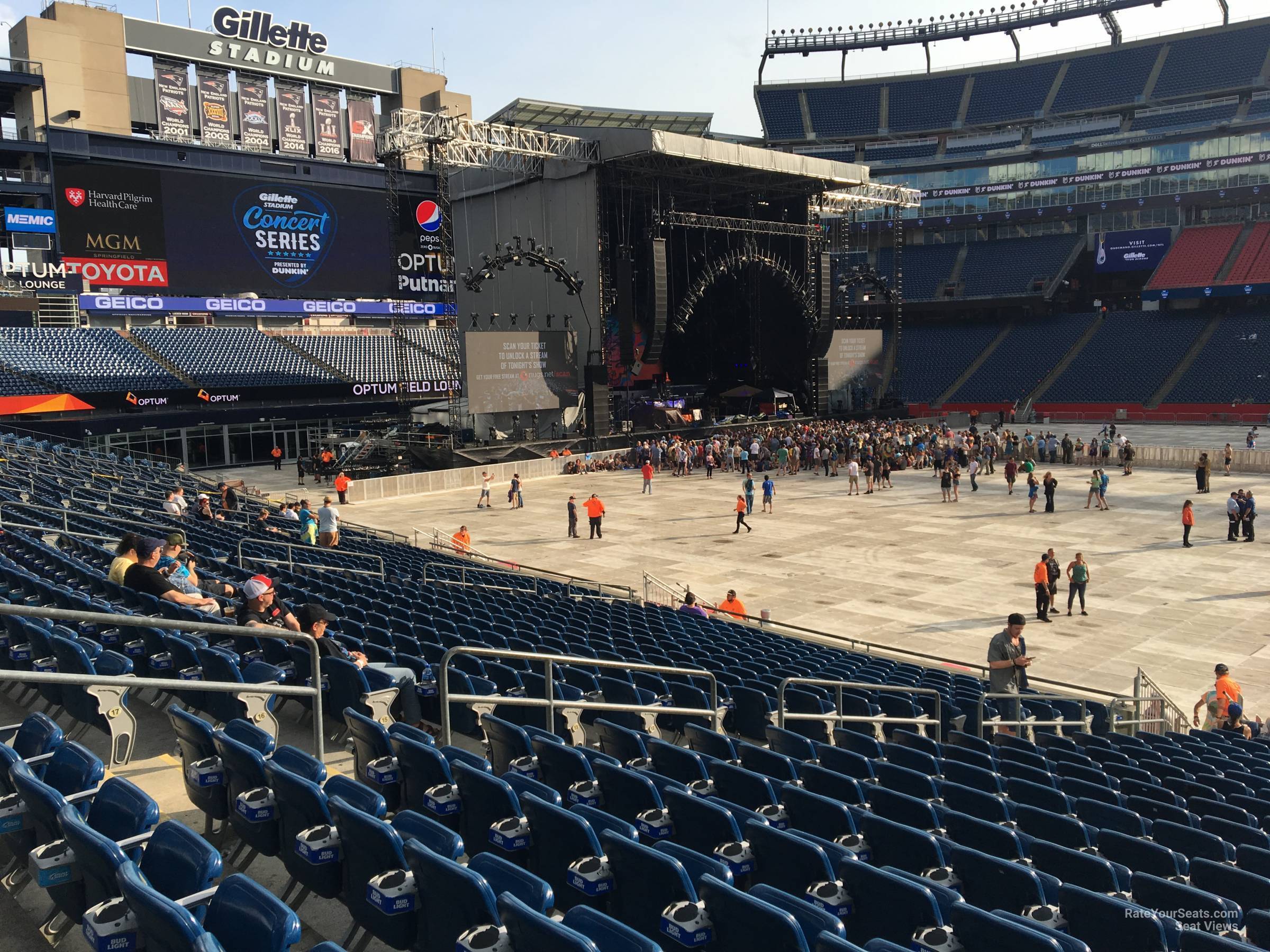 Gillette Stadium Section 109 Concert Seating - RateYourSeats.com