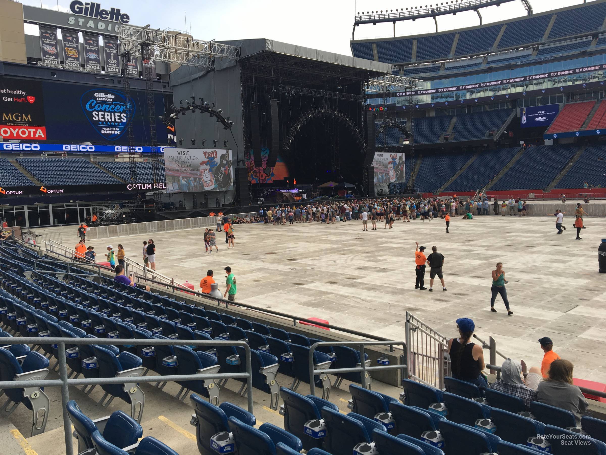 Gillette Stadium Section 109 Concert Seating - RateYourSeats.com
