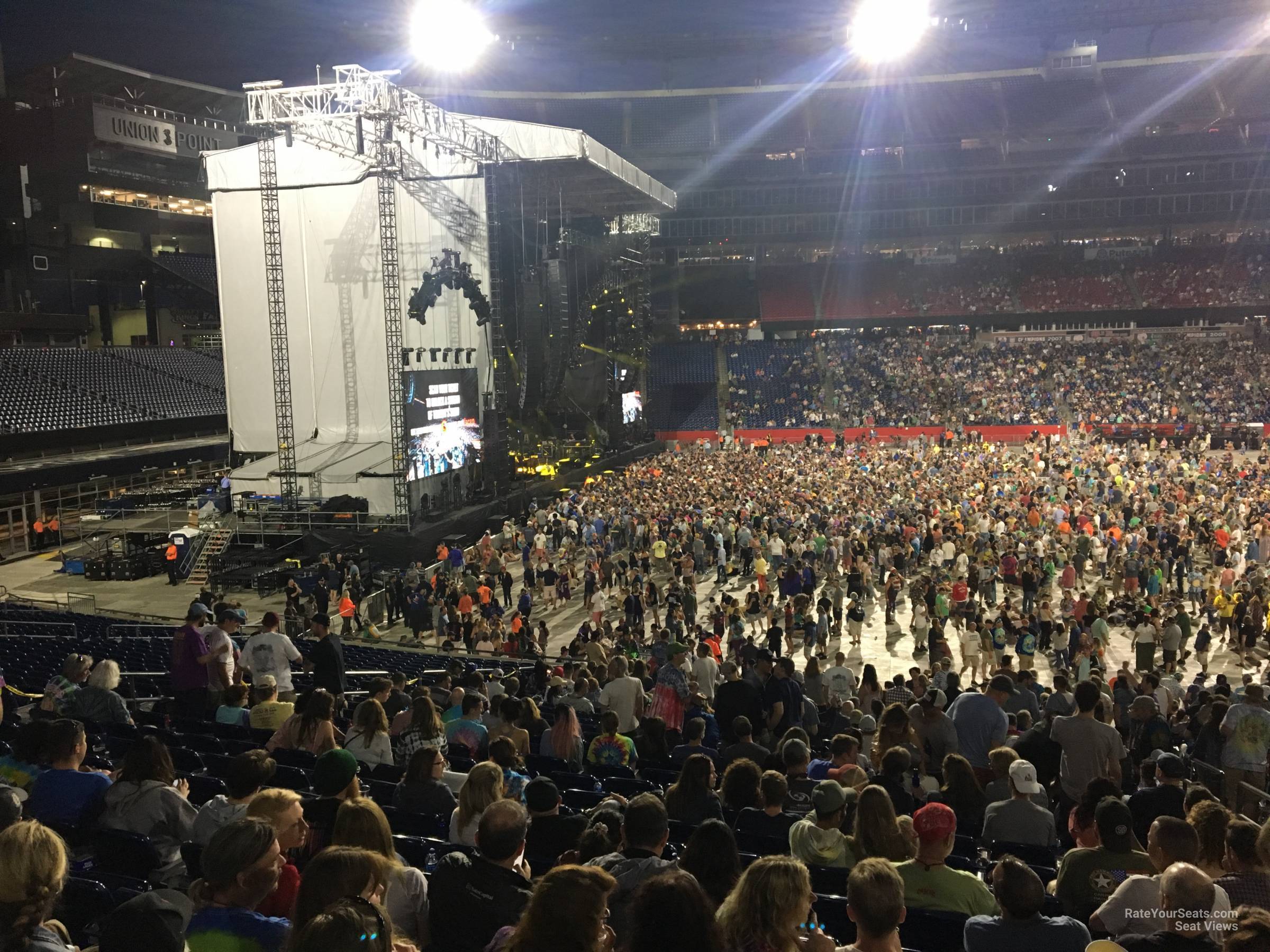 section 112, row 38 seat view  for concert - gillette stadium