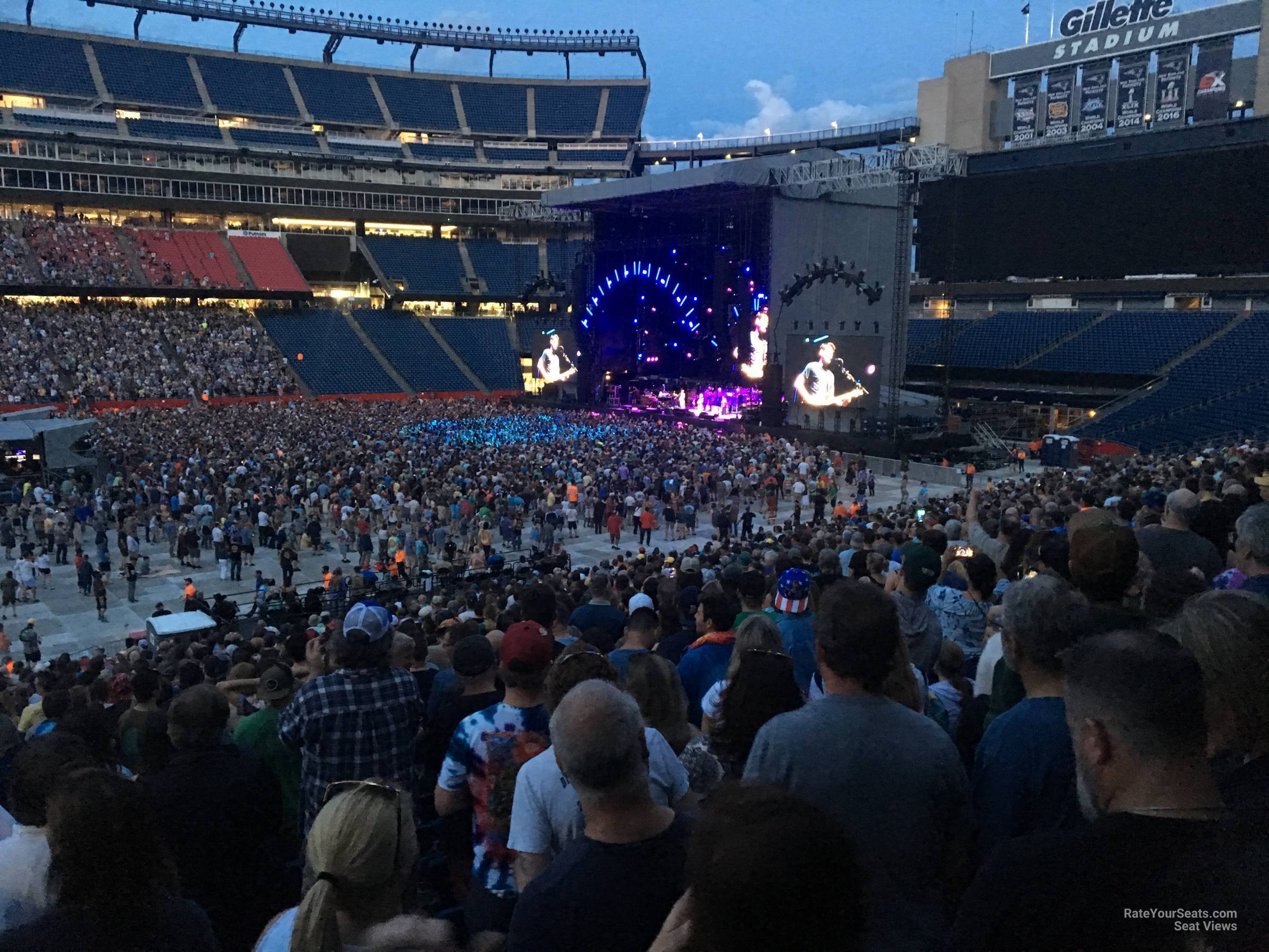 section 132, row 38 seat view  for concert - gillette stadium
