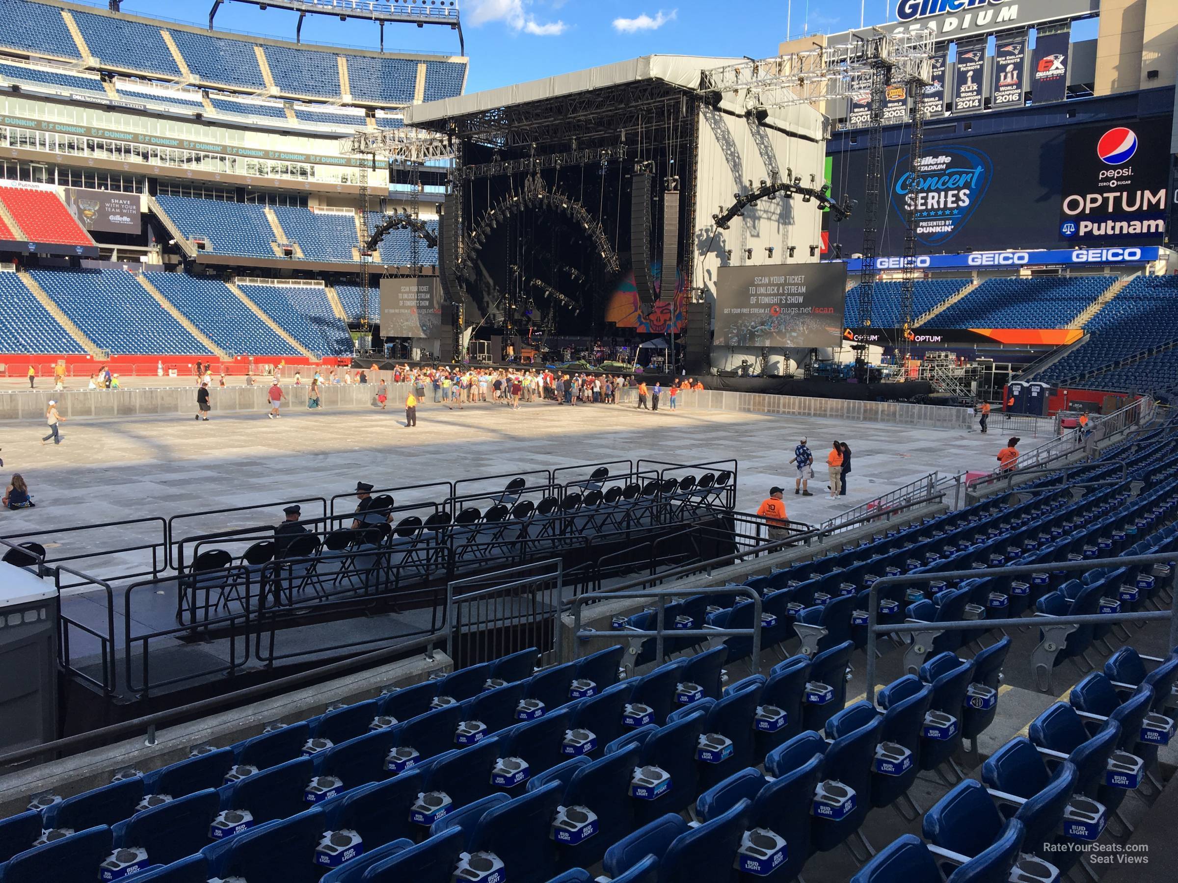 Gillette Stadium Section 132 Concert Seating