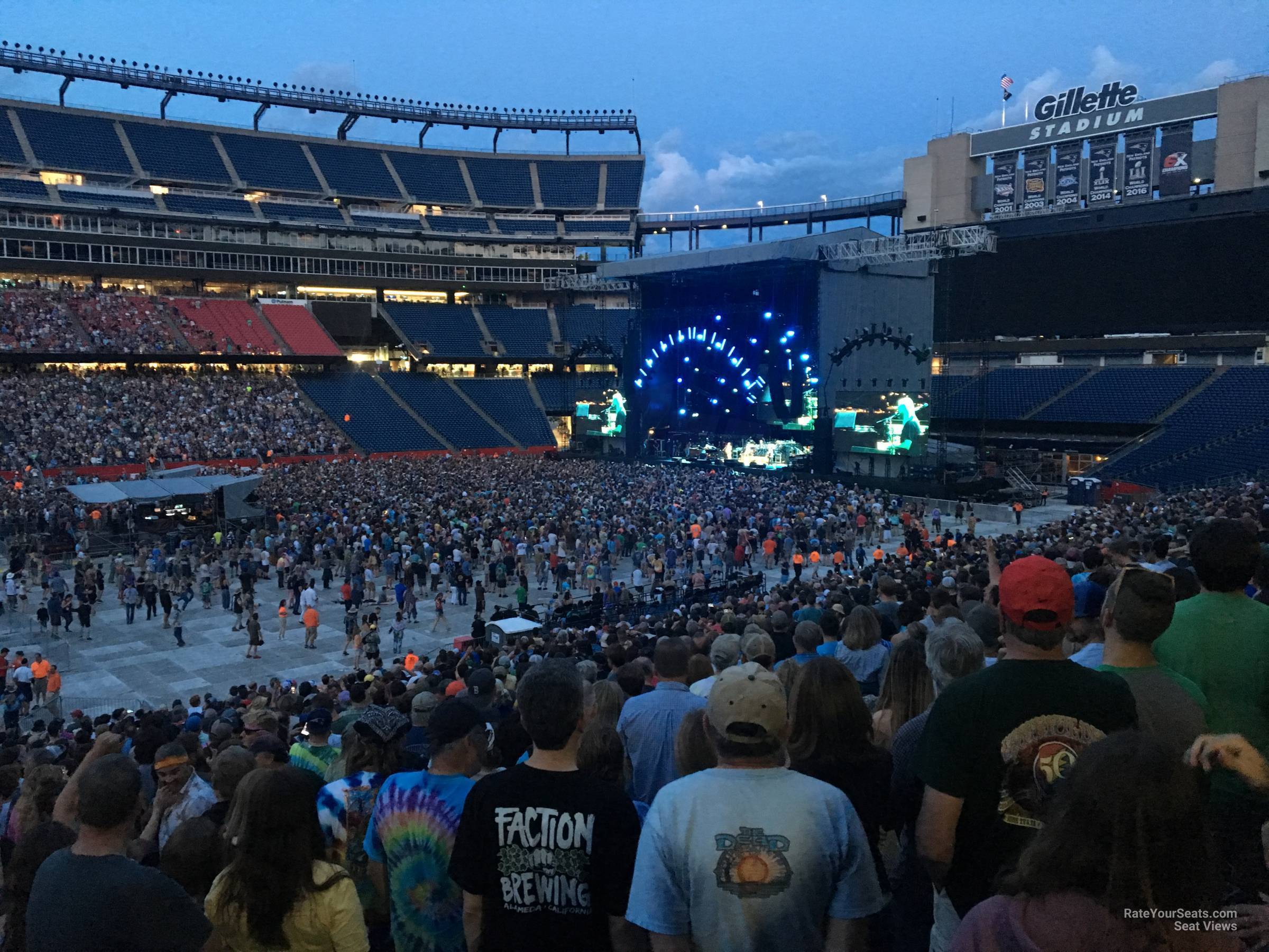 Section 133 at Gillette Stadium for Concerts