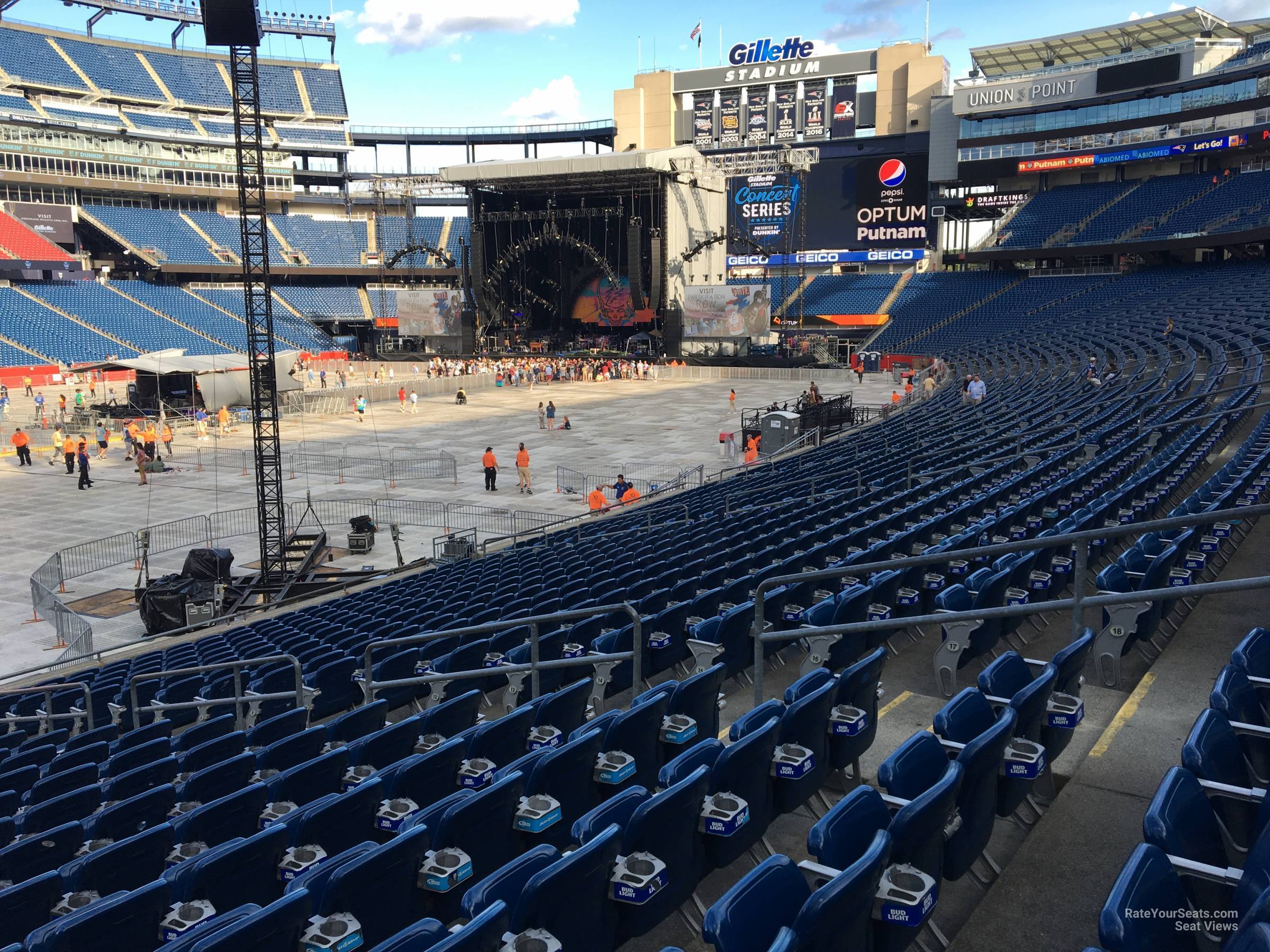 Gillette Stadium Section 136 Concert Seating