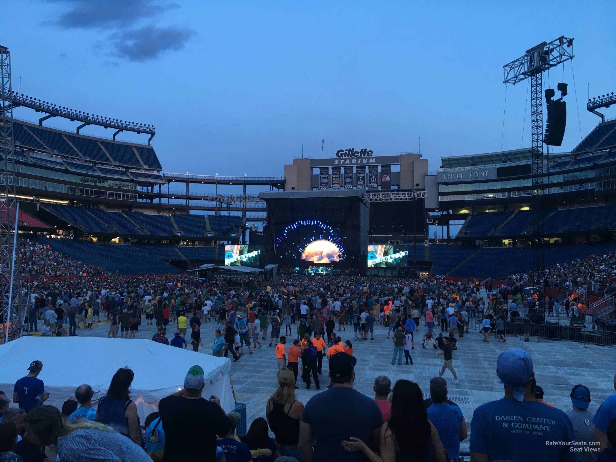section 140, row 10 seat view  for concert - gillette stadium