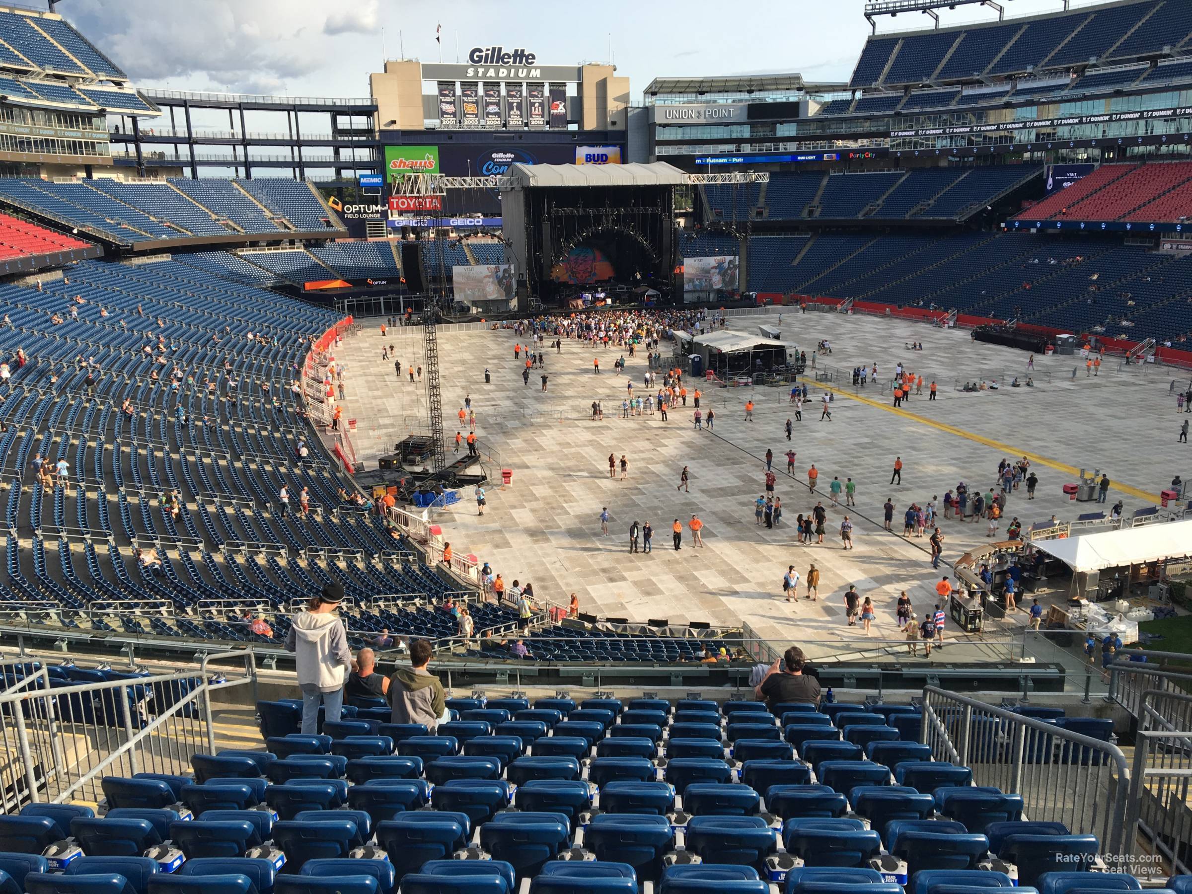 Gillette Stadium Section 201 Concert Seating - RateYourSeats.com