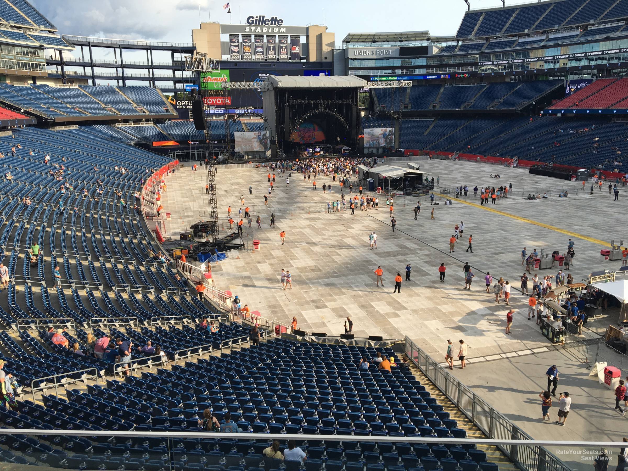 section 201, row 2 seat view  for concert - gillette stadium