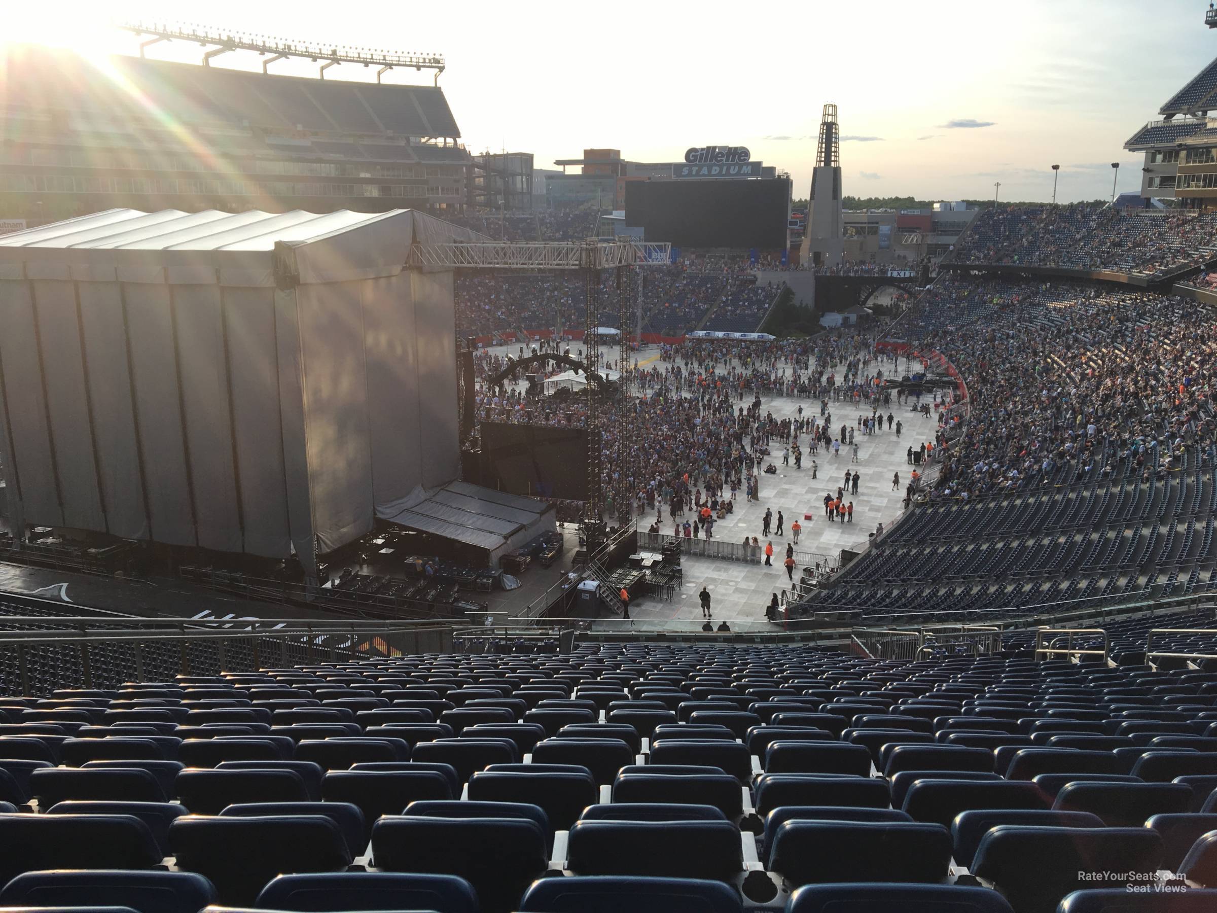 section 218, row 27 seat view  for concert - gillette stadium