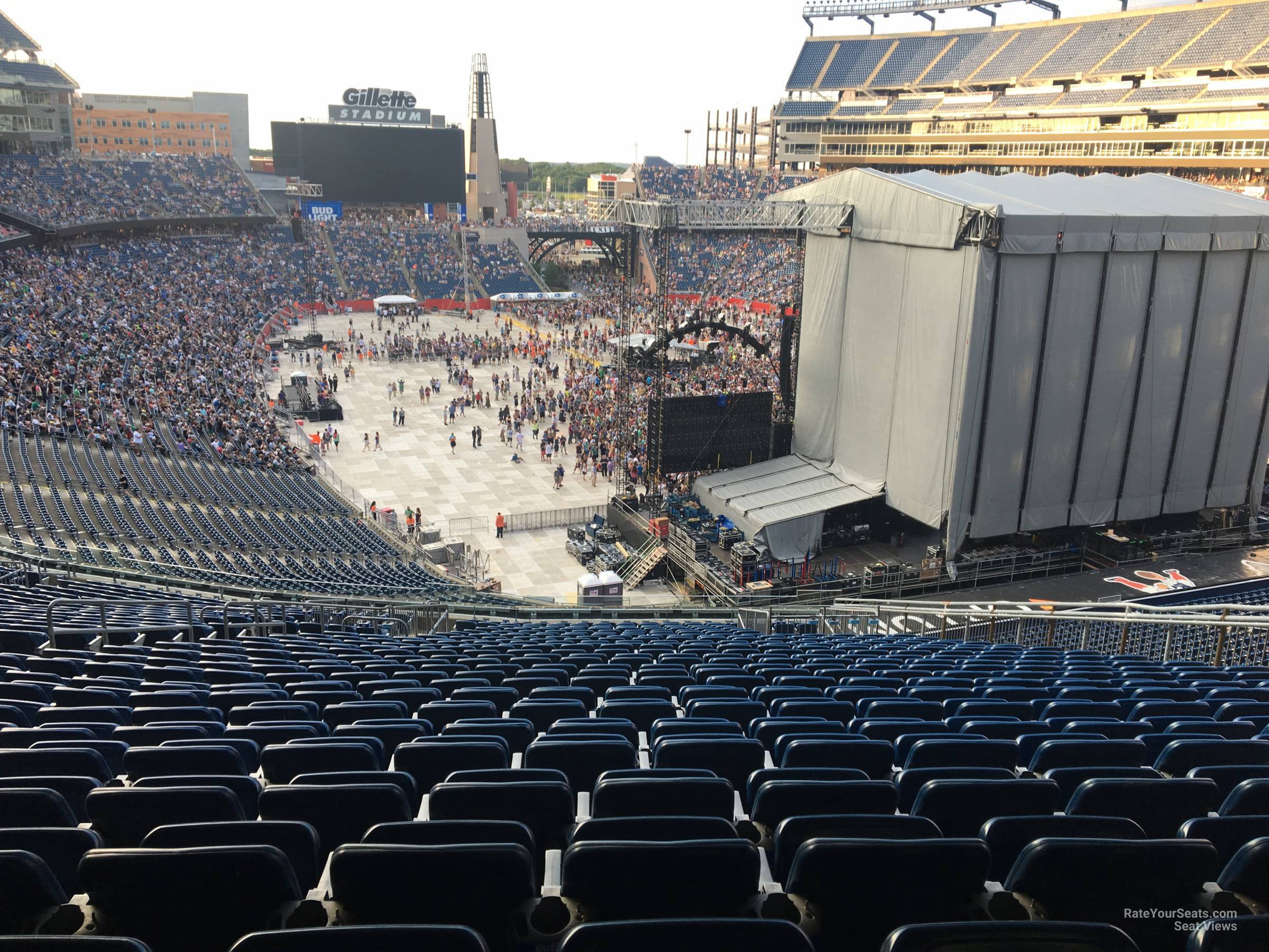 section 223, row 27 seat view  for concert - gillette stadium