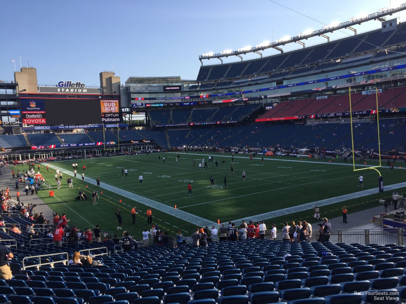 section 102, row 29 seat view  for football - gillette stadium