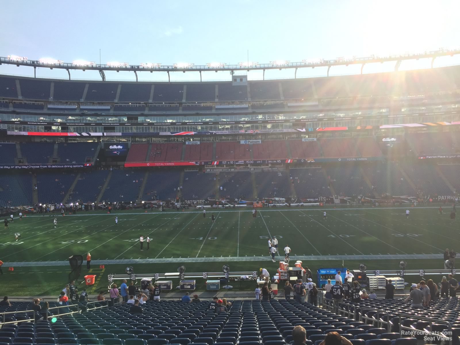 section 110, row 29 seat view  for football - gillette stadium