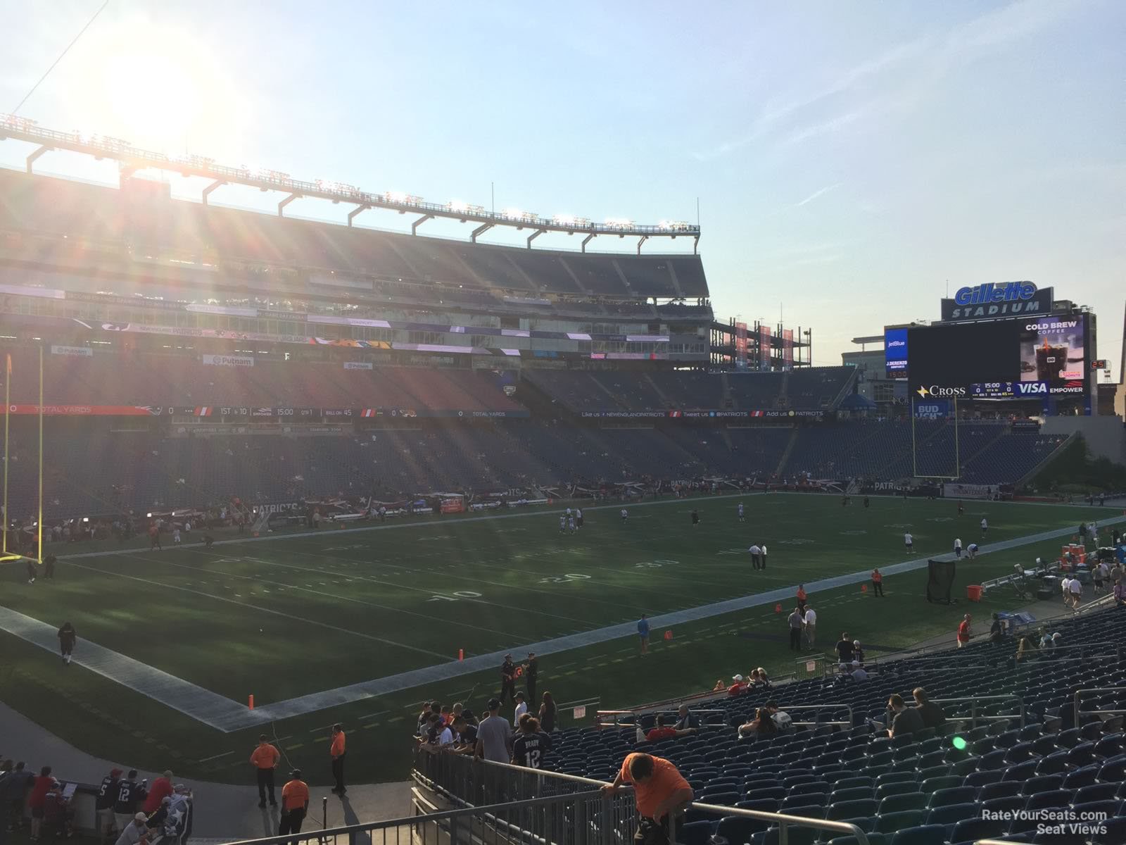 section 116, row 29 seat view  for football - gillette stadium