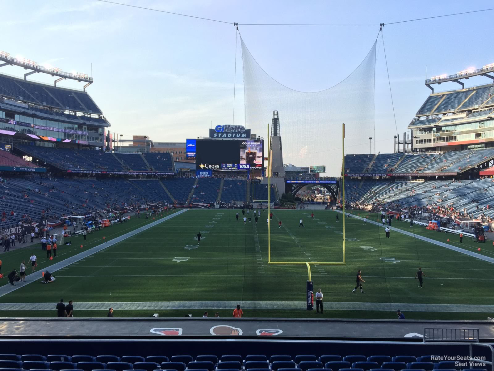 section 121, row 29 seat view  for football - gillette stadium