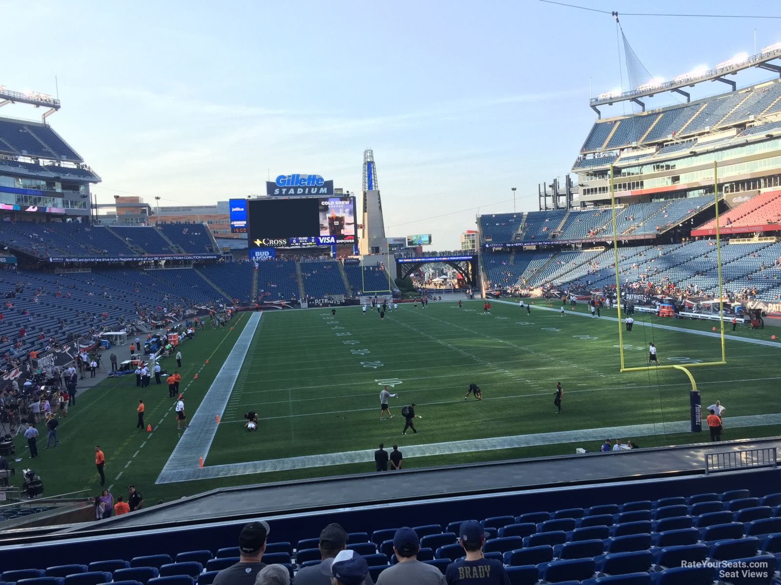 section 122, row 29 seat view  for football - gillette stadium