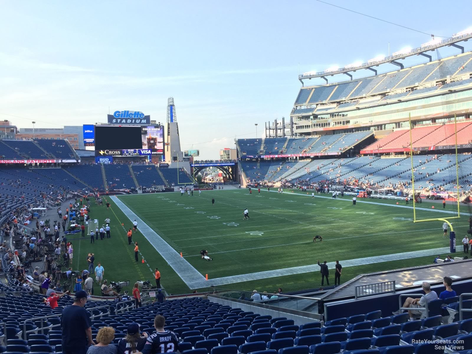 section 123, row 29 seat view  for football - gillette stadium