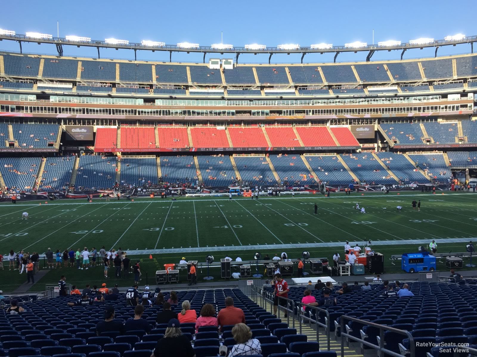 section 133, row 29 seat view  for football - gillette stadium