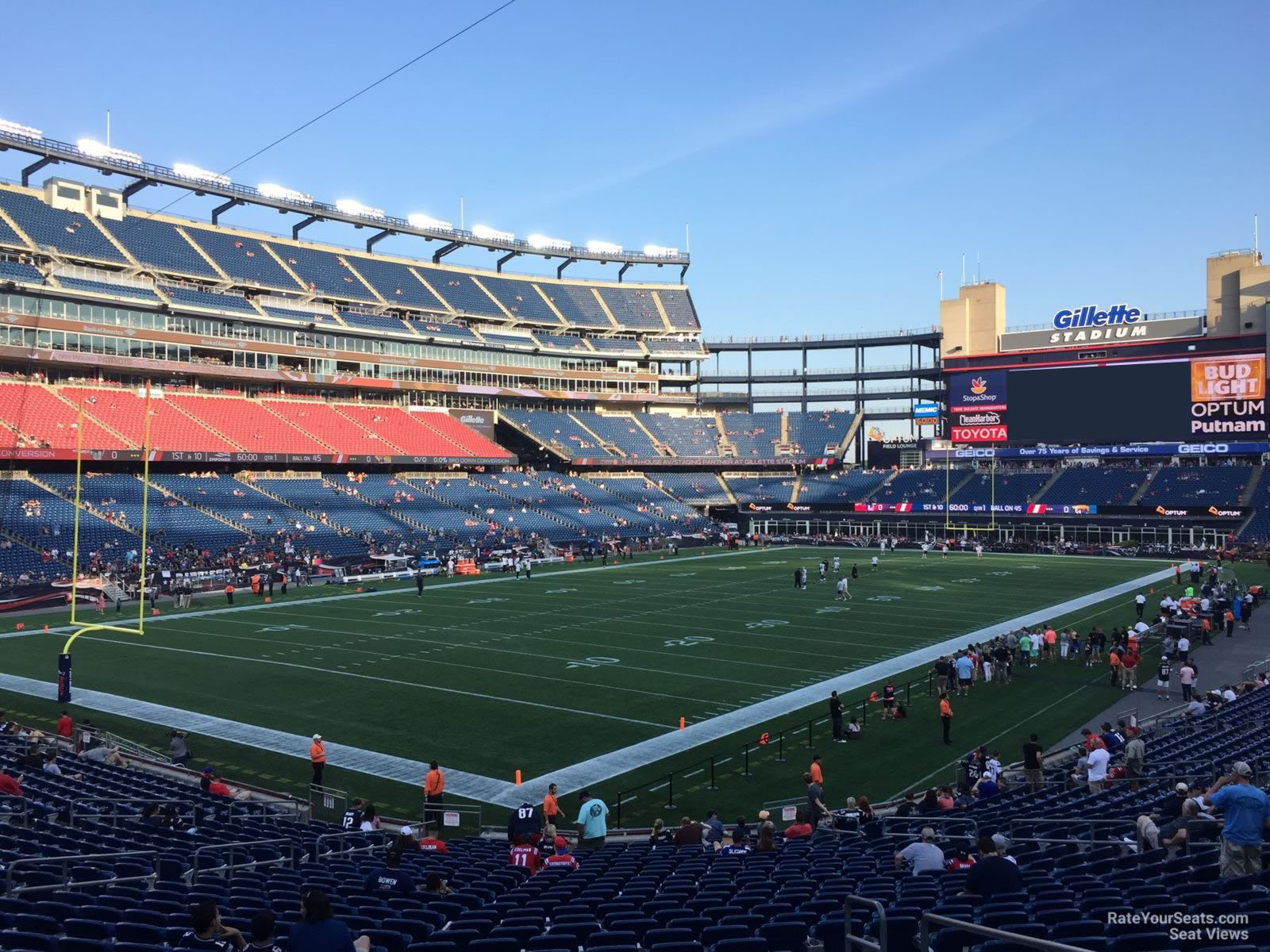 section 139, row 29 seat view  for football - gillette stadium