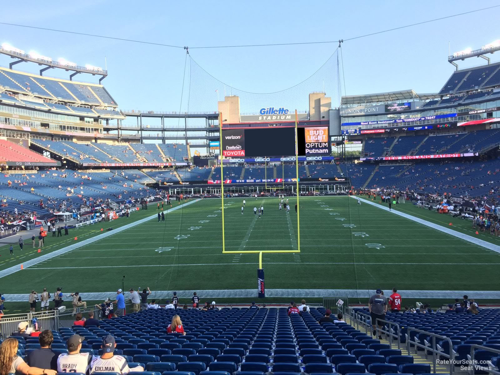 section 143, row 29 seat view  for football - gillette stadium