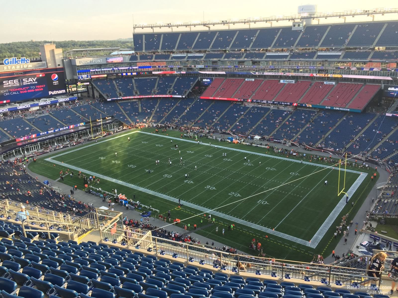 section 304, row 19 seat view  for football - gillette stadium