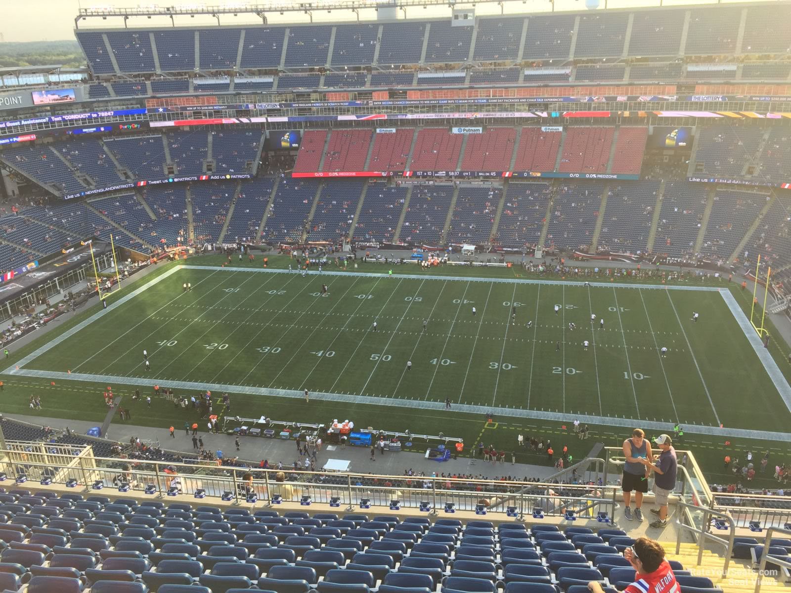 section 308, row 19 seat view  for football - gillette stadium