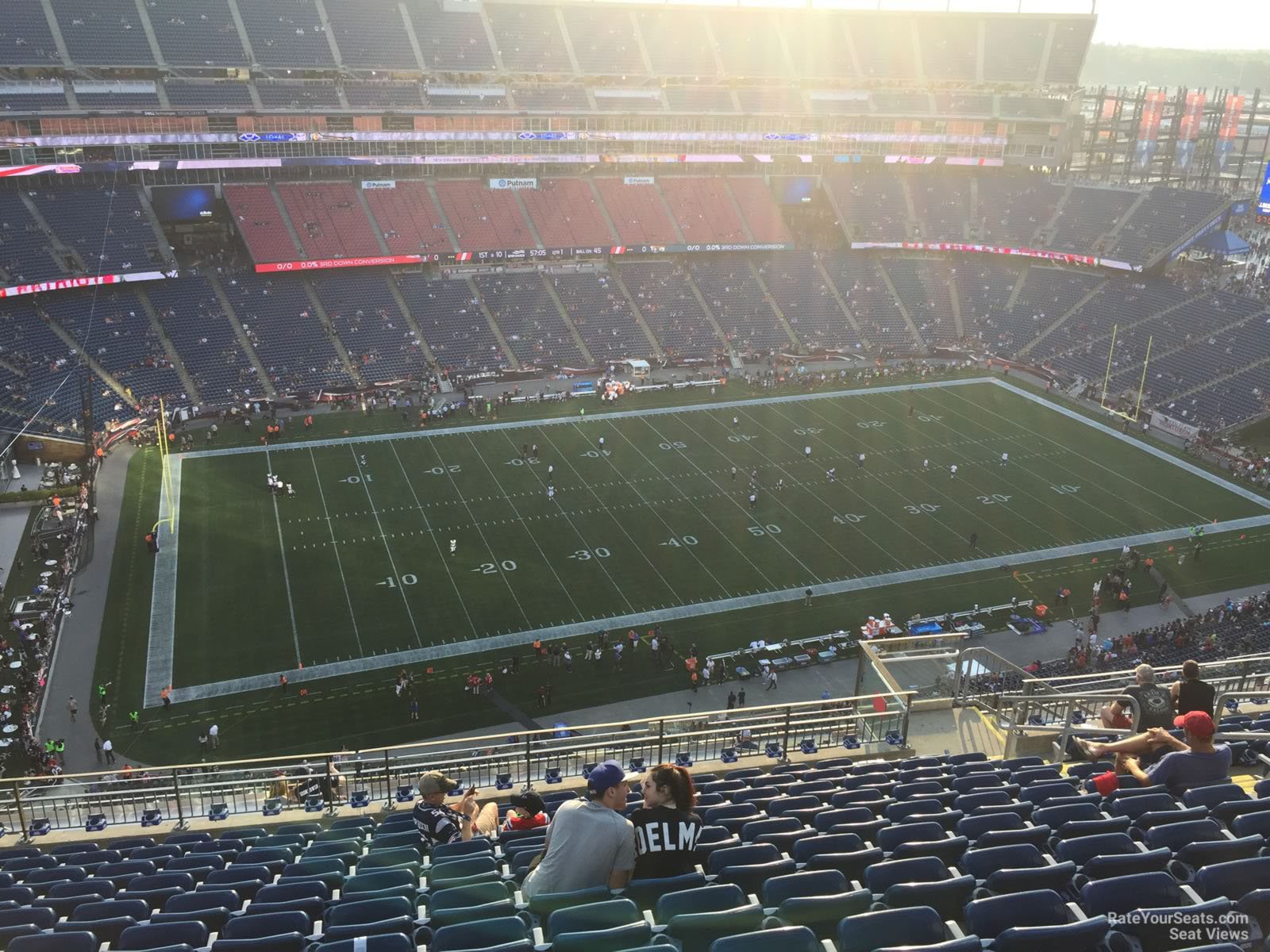 section 313, row 19 seat view  for football - gillette stadium