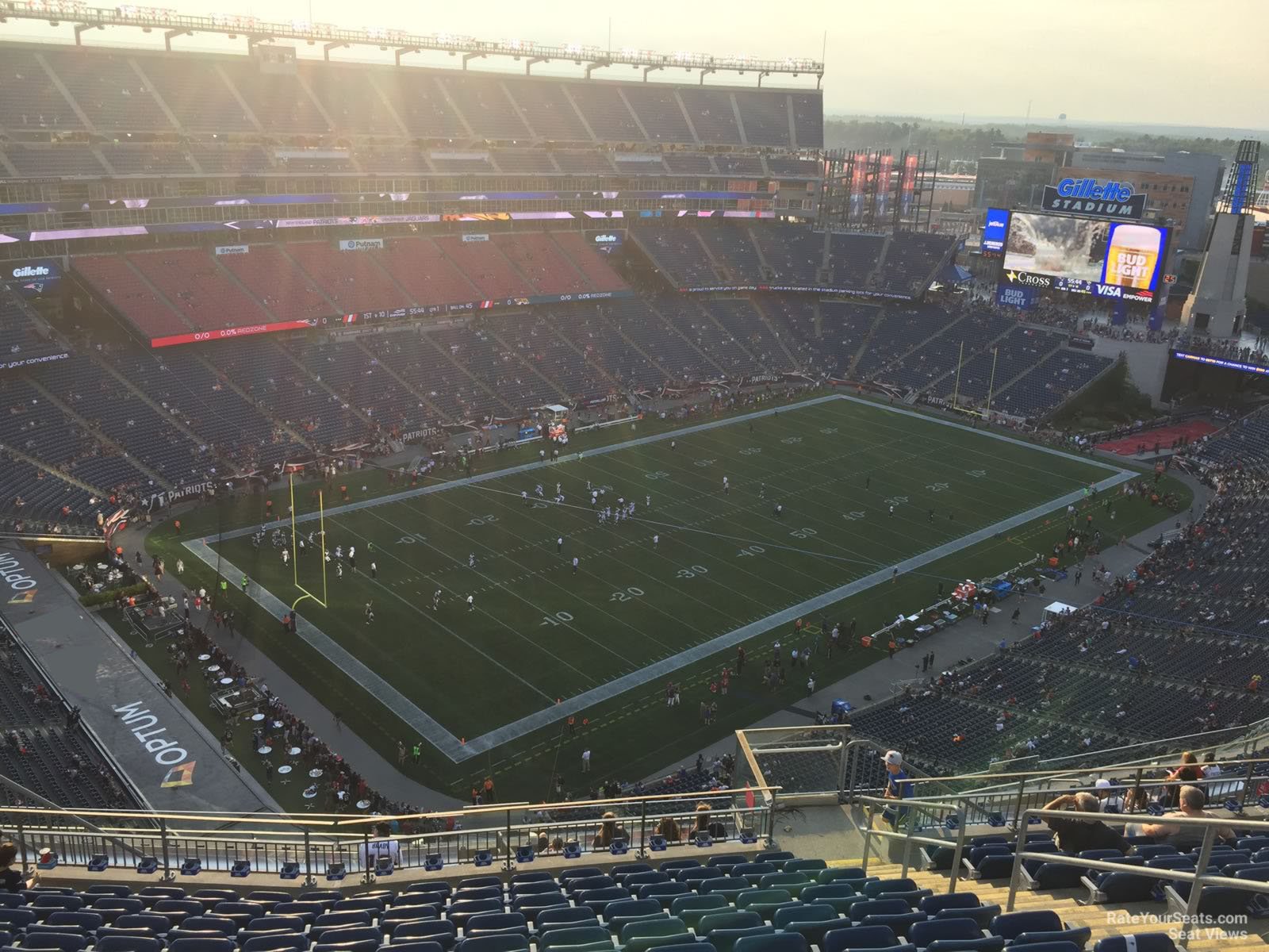 section 317, row 19 seat view  for football - gillette stadium