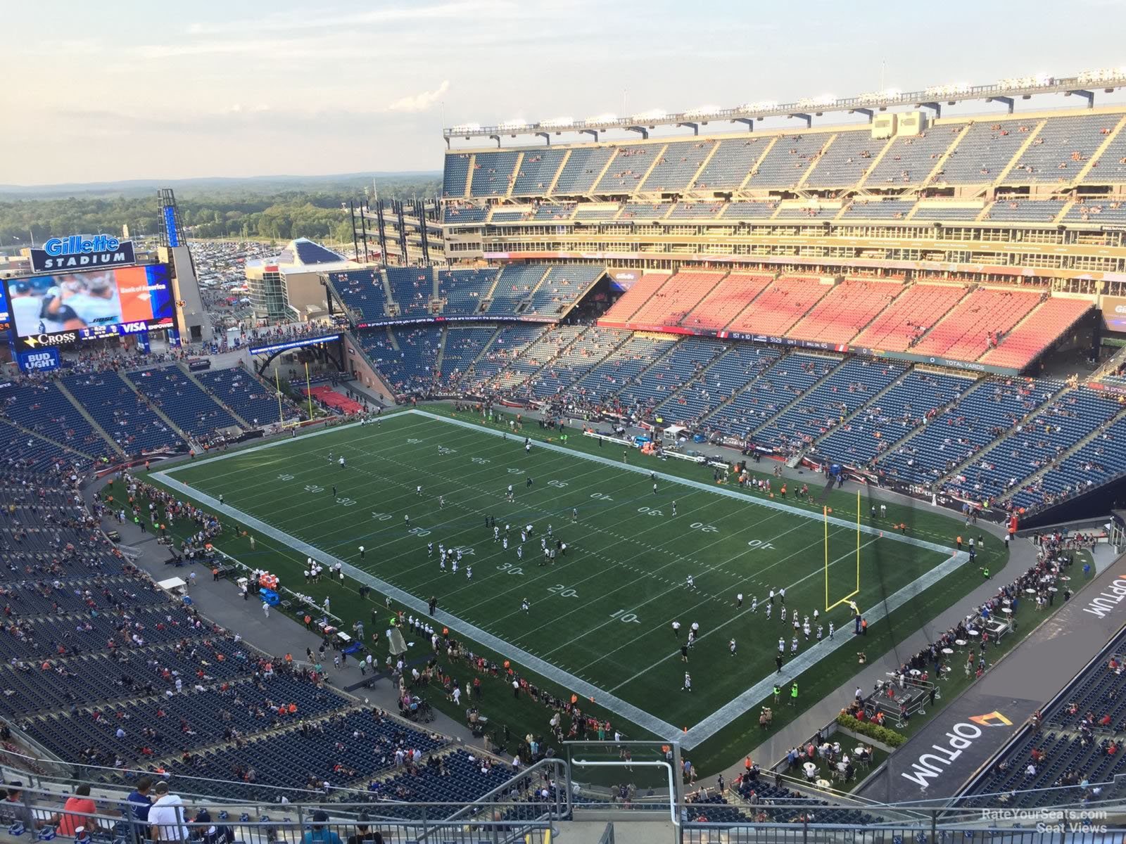section 323, row 19 seat view  for football - gillette stadium
