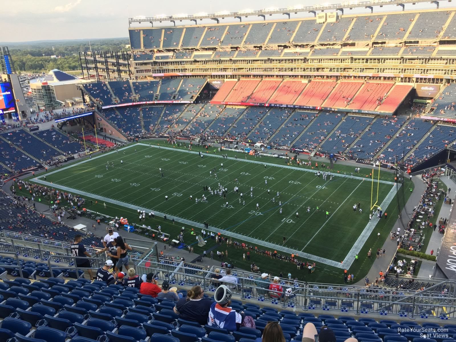section 326, row 19 seat view  for football - gillette stadium