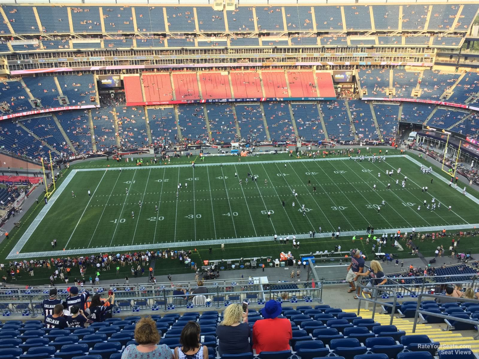 section 333, row 19 seat view  for football - gillette stadium