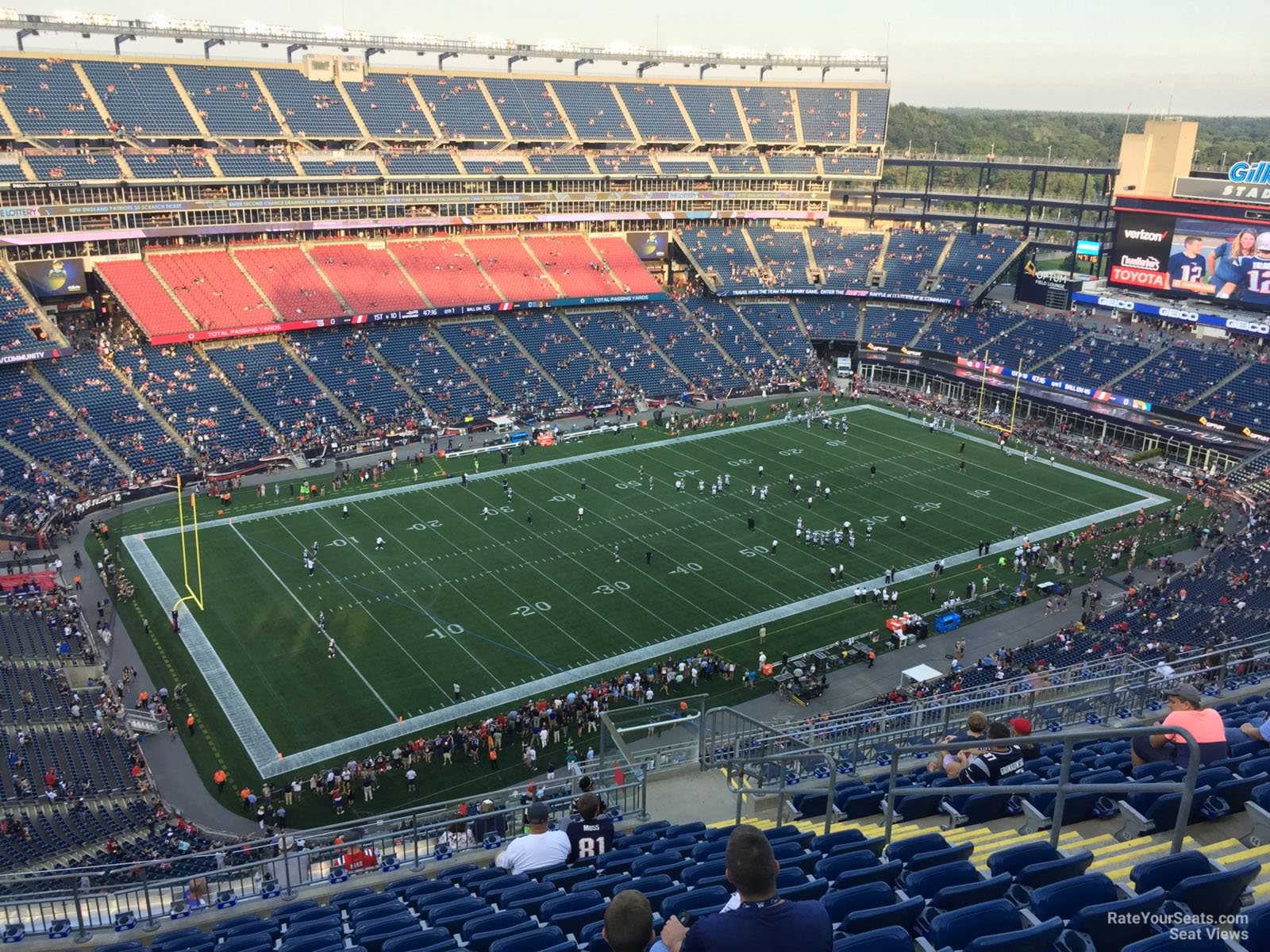 section 337, row 19 seat view  for football - gillette stadium