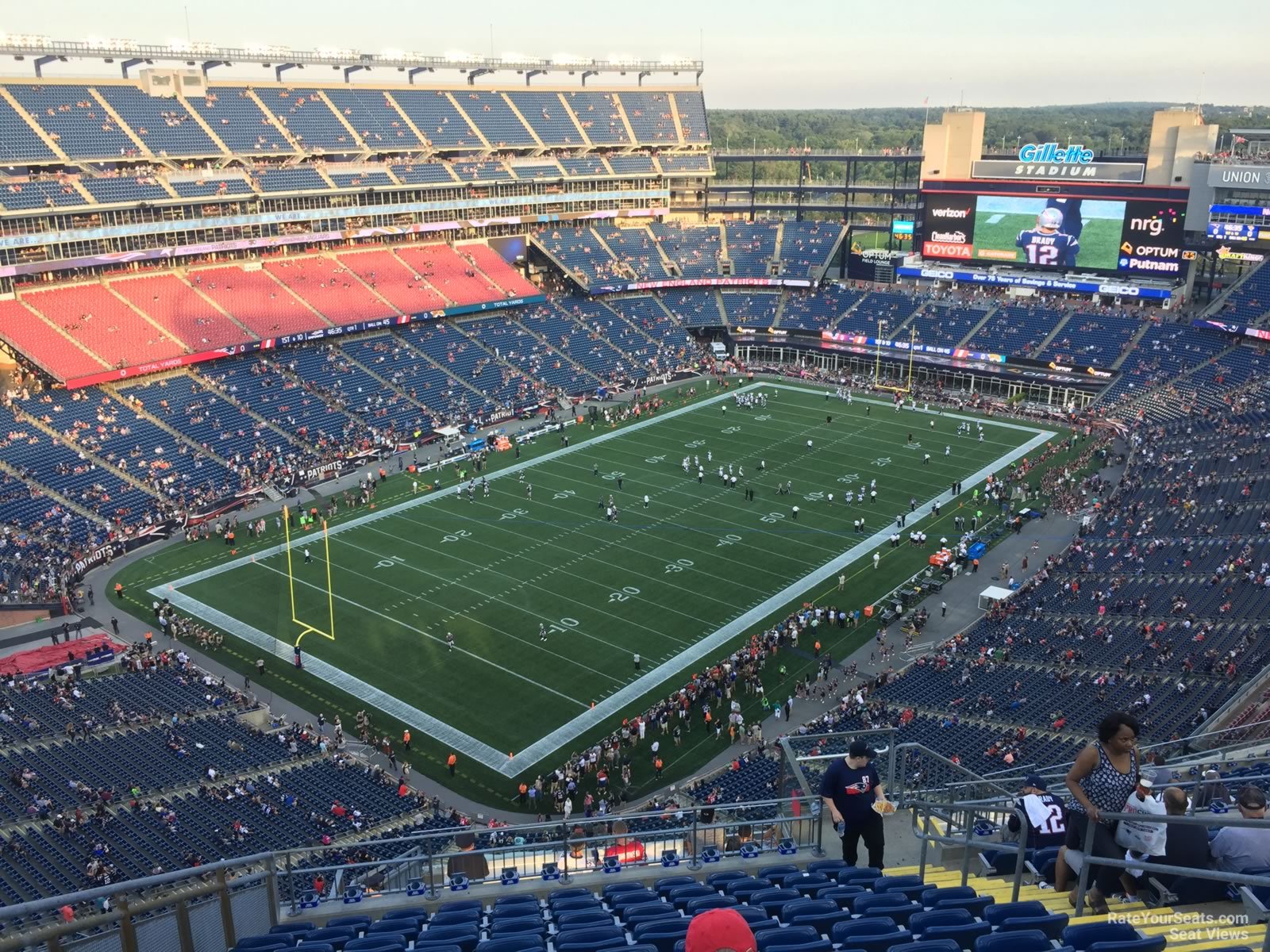 section 340, row 19 seat view  for football - gillette stadium