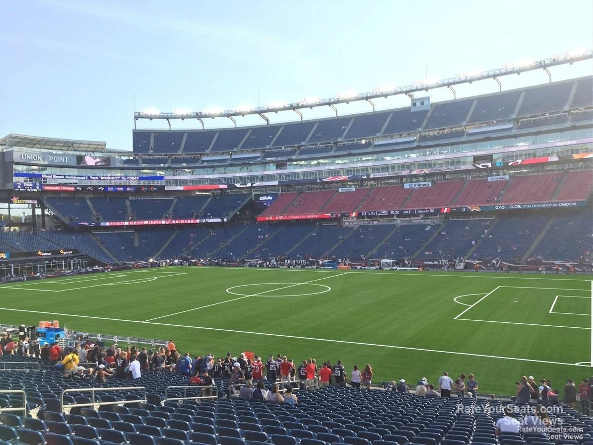 section 106, row 29 seat view  for soccer - gillette stadium