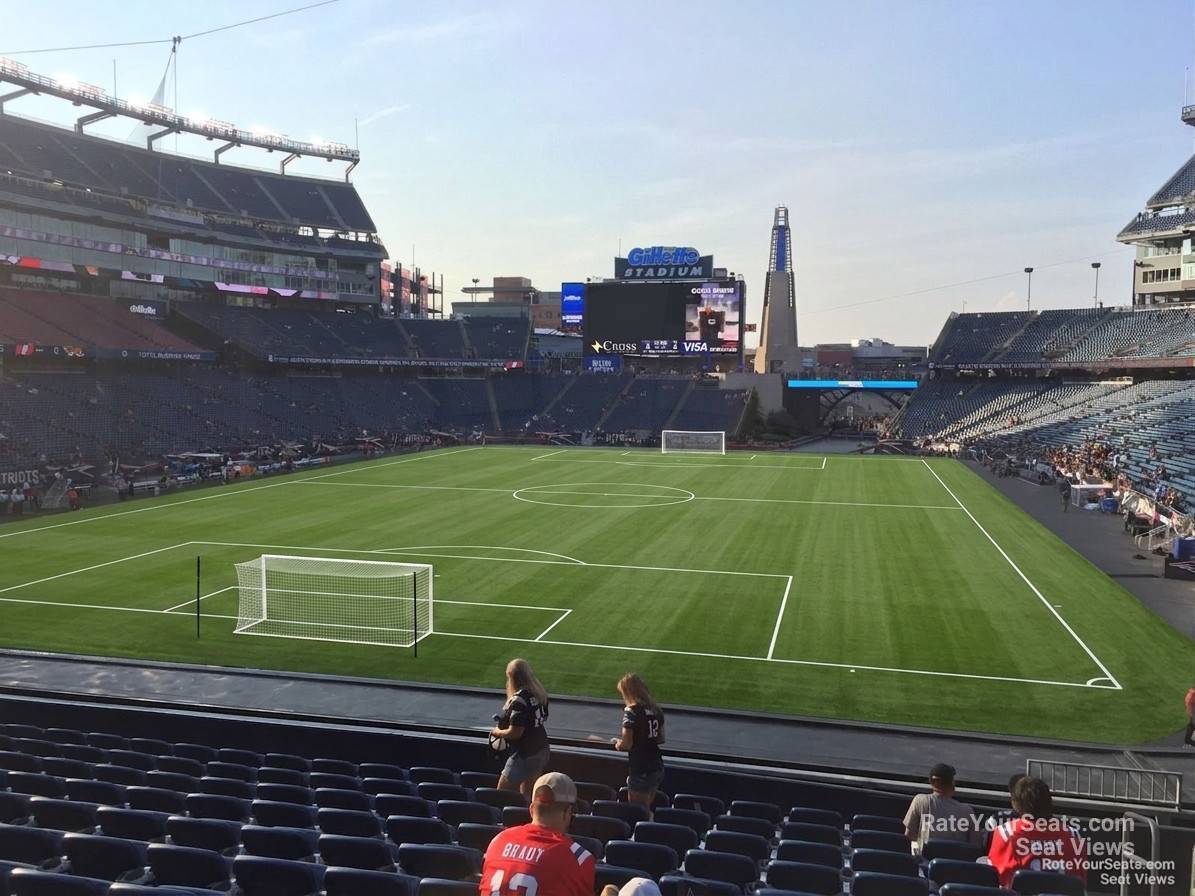 section 119, row 29 seat view  for soccer - gillette stadium