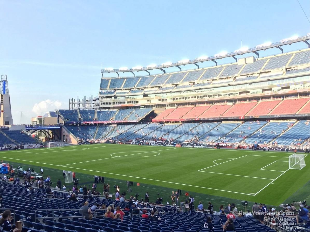 section 126, row 29 seat view  for soccer - gillette stadium