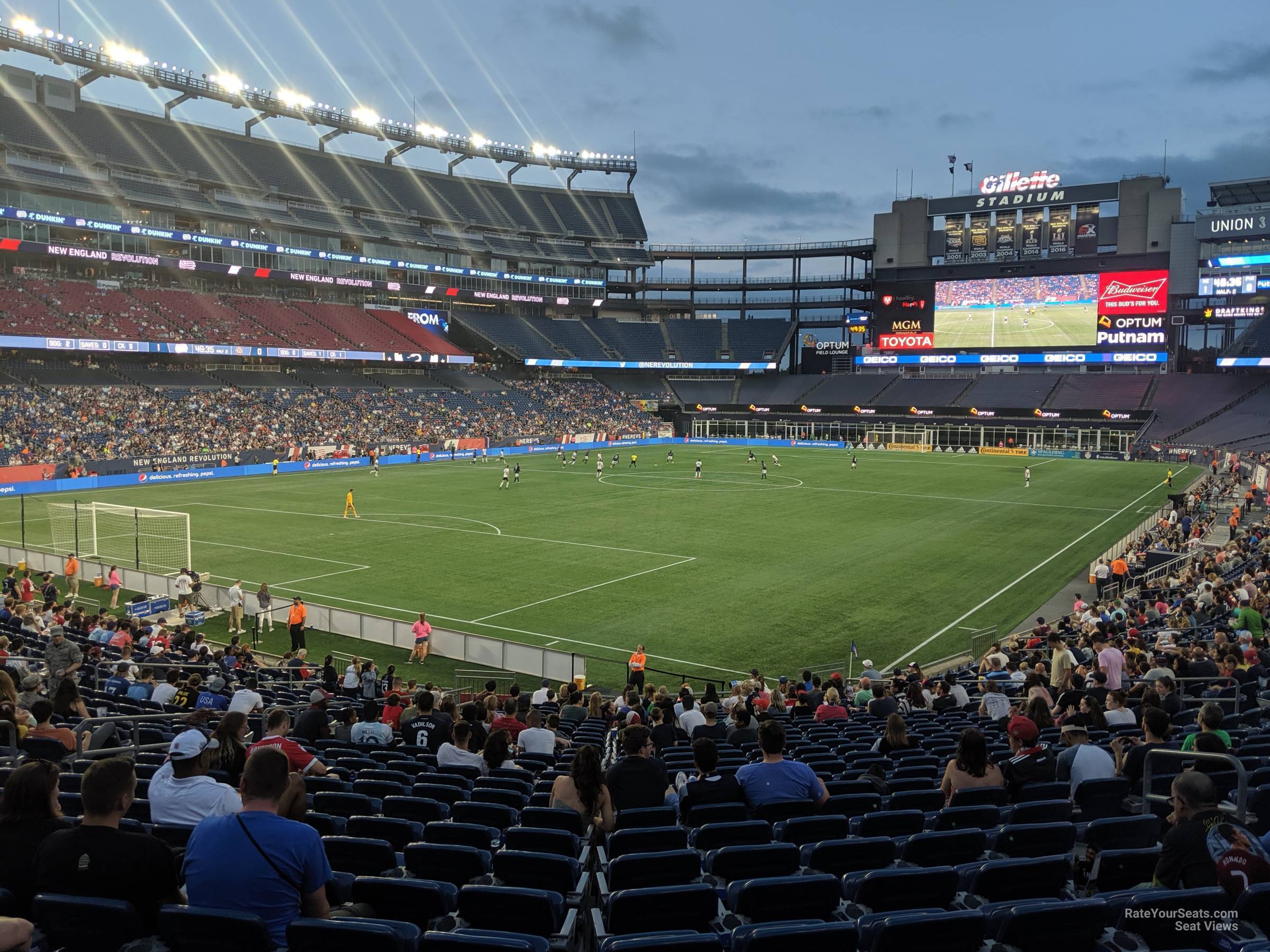 section 139, row 25 seat view  for soccer - gillette stadium