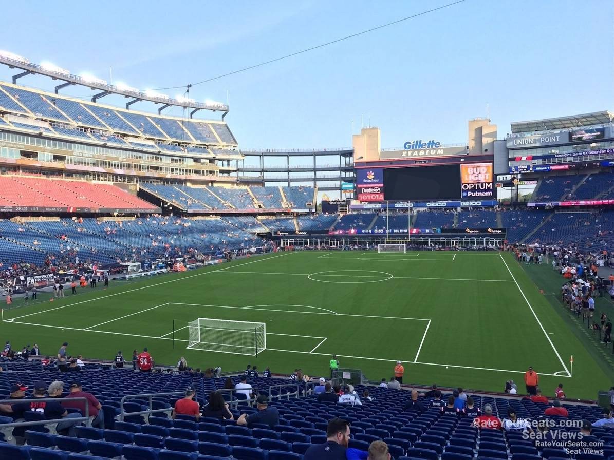 section 141, row 29 seat view  for soccer - gillette stadium