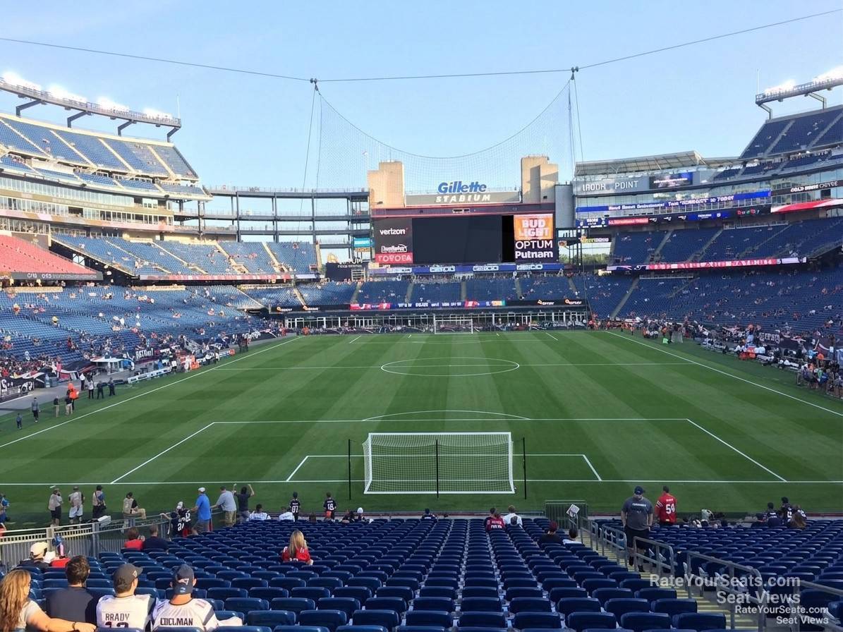 section 143, row 29 seat view  for soccer - gillette stadium