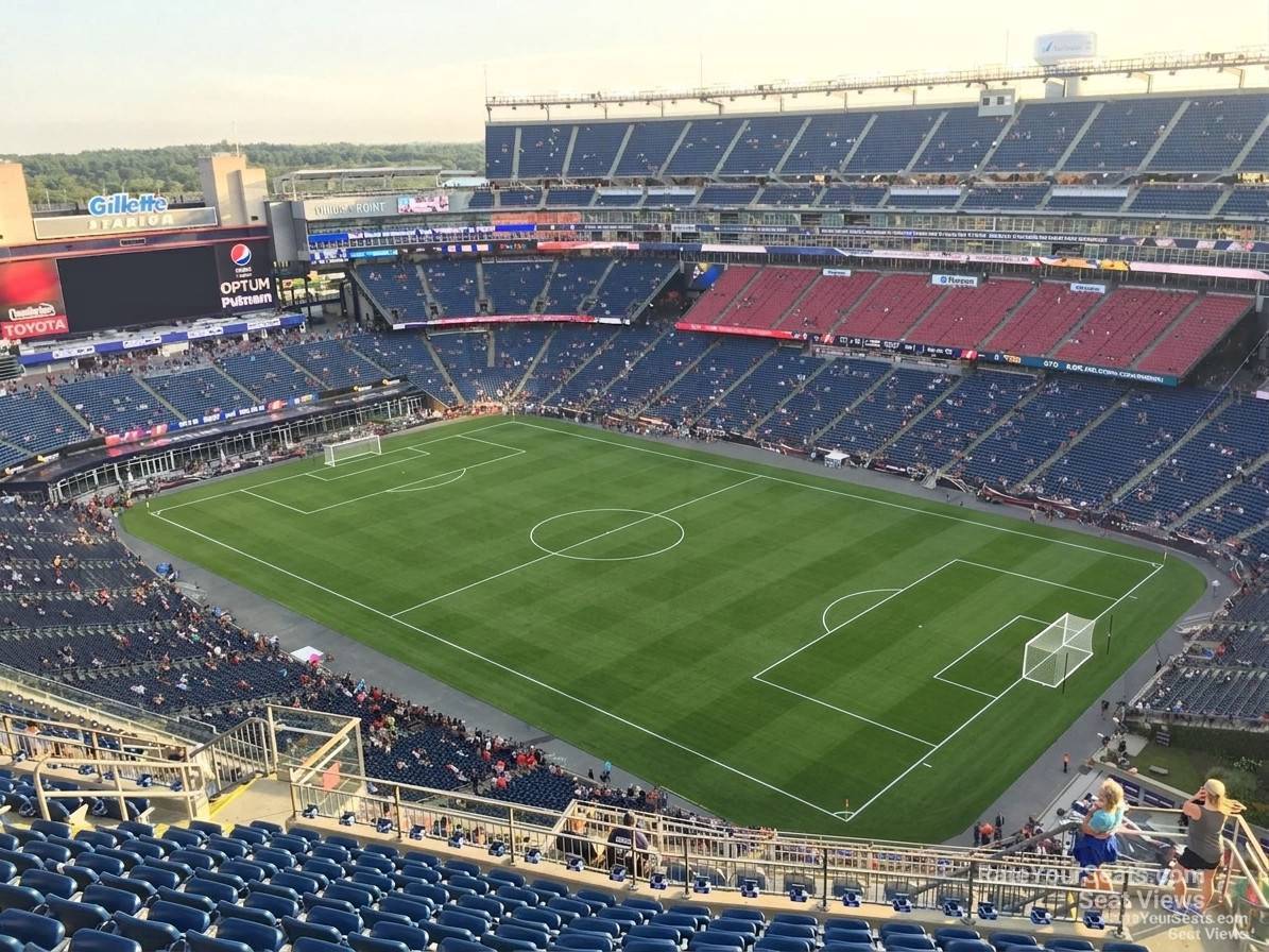 section 303, row 19 seat view  for soccer - gillette stadium