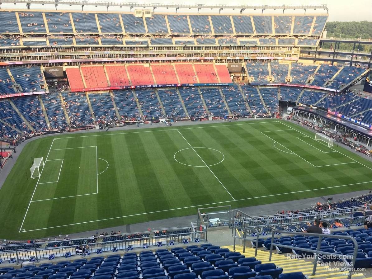 section 334, row 19 seat view  for soccer - gillette stadium