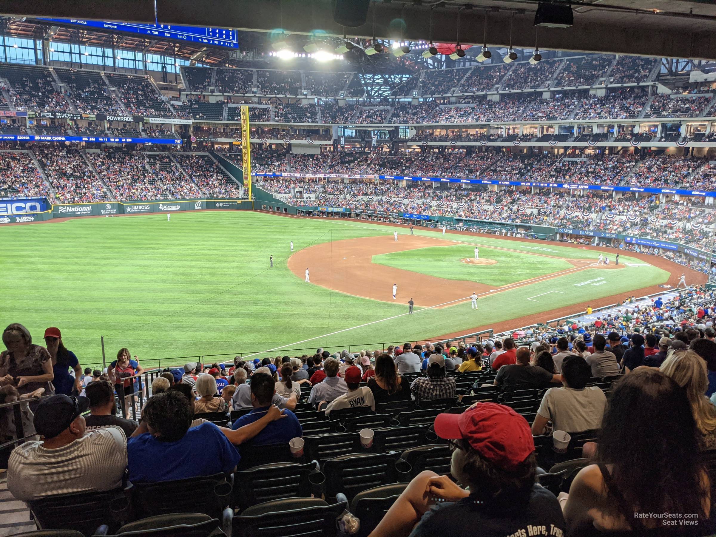 section 104, row 19 seat view  for baseball - globe life field