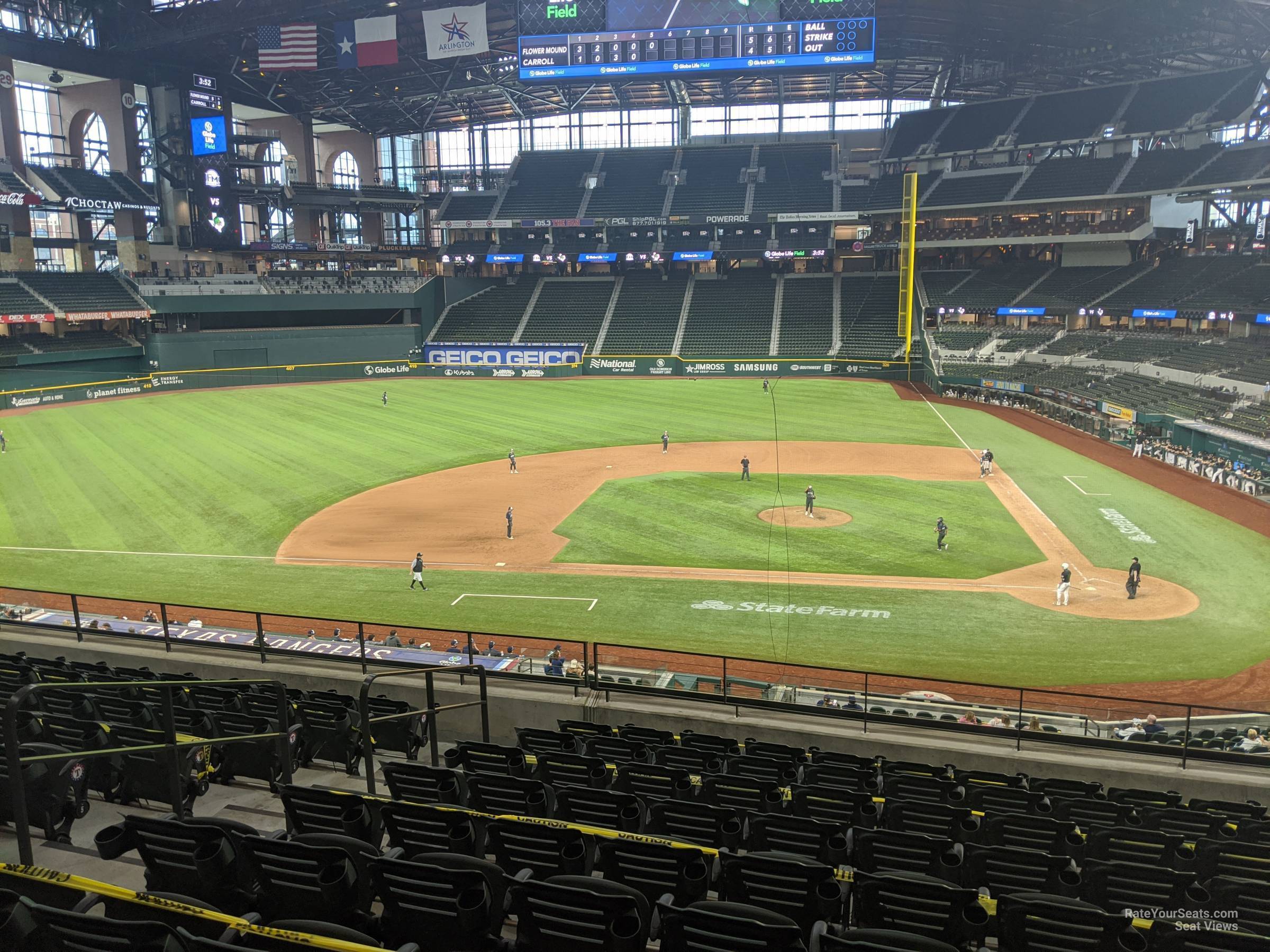 section 110, row 10 seat view  for baseball - globe life field