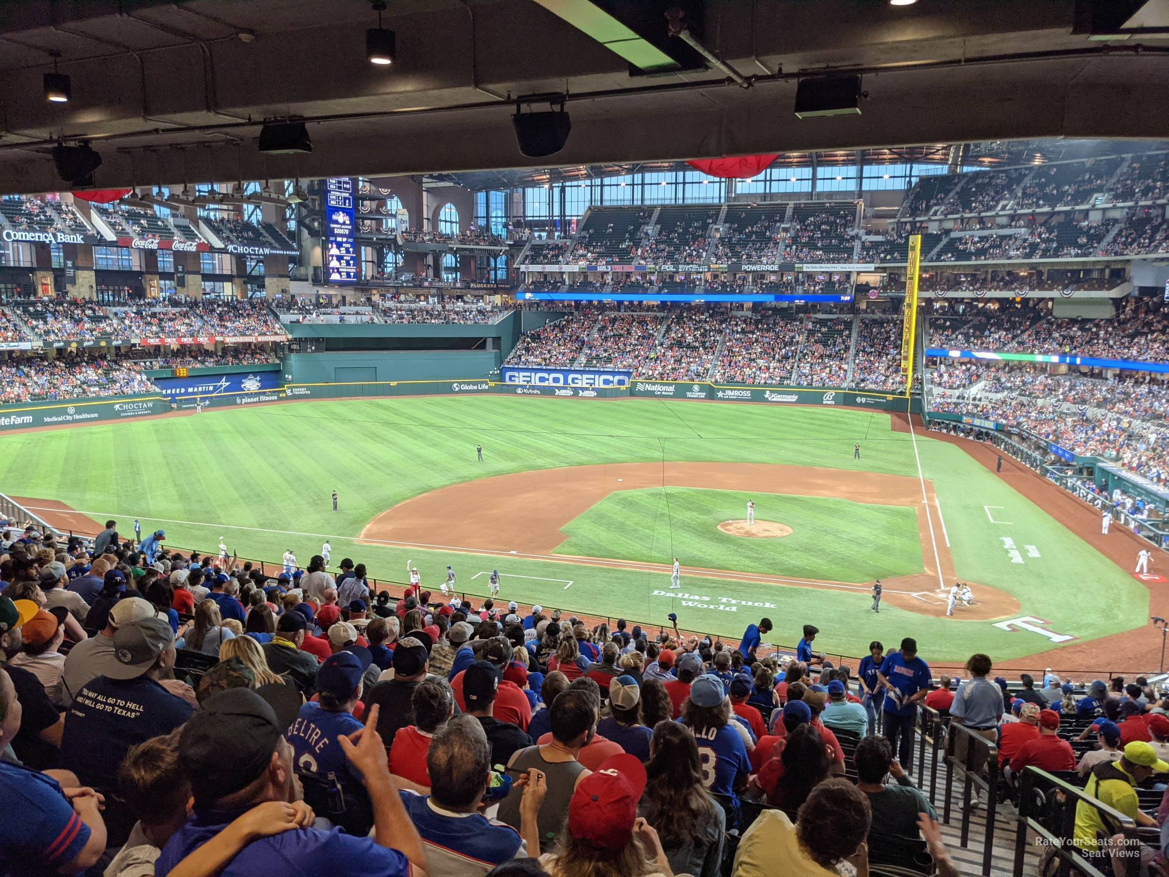 section 110, row 19 seat view  - globe life field