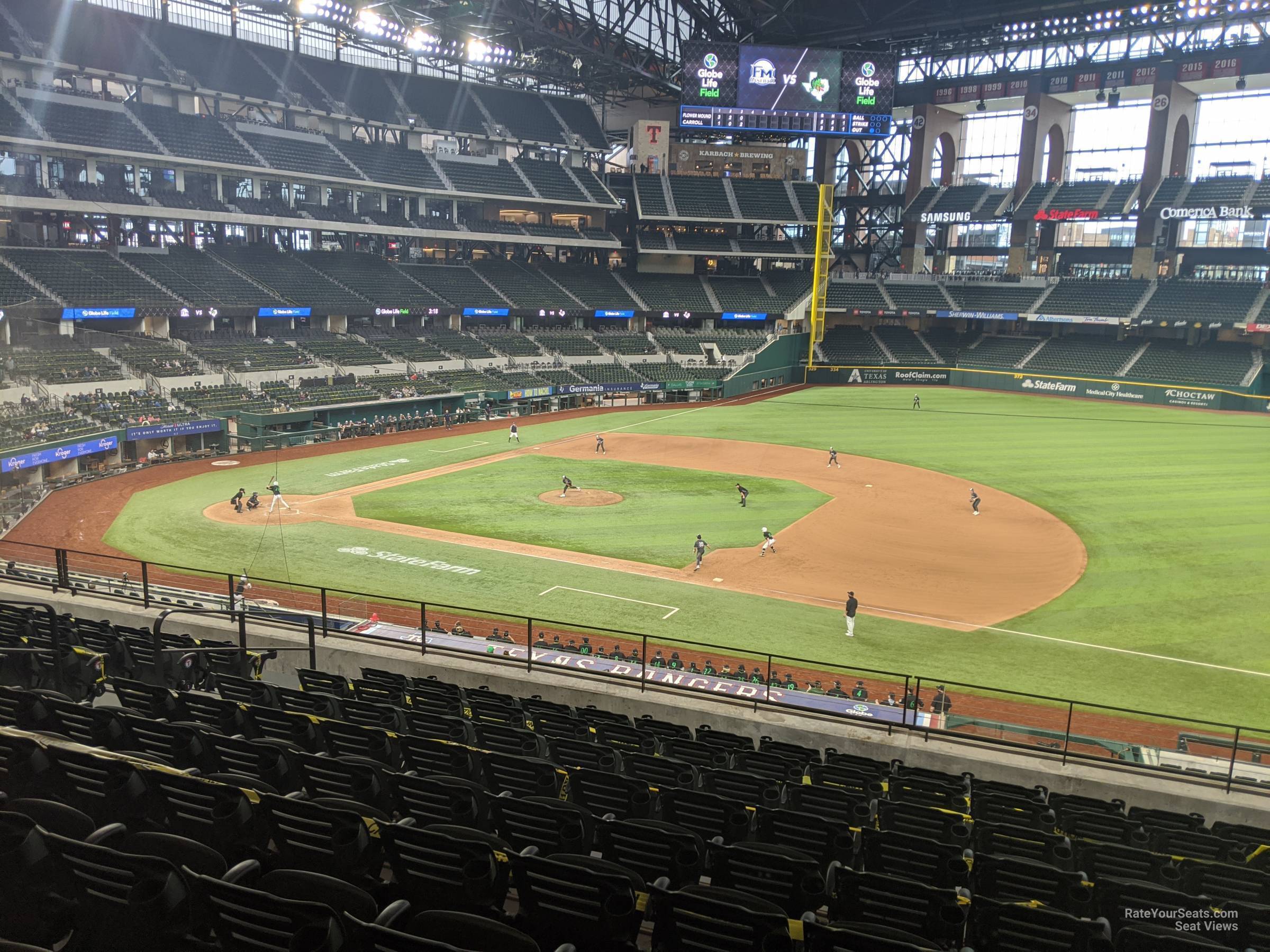 section 121, row 10 seat view  for baseball - globe life field