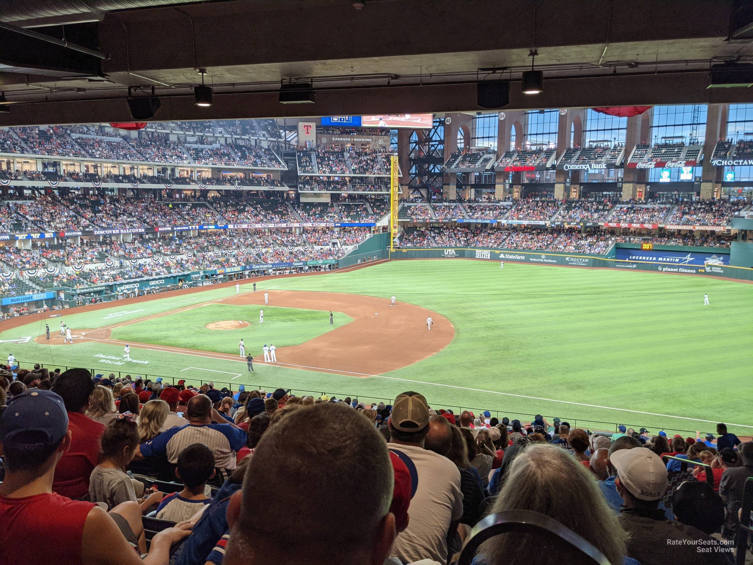 section 122, row 20 seat view  for baseball - globe life field