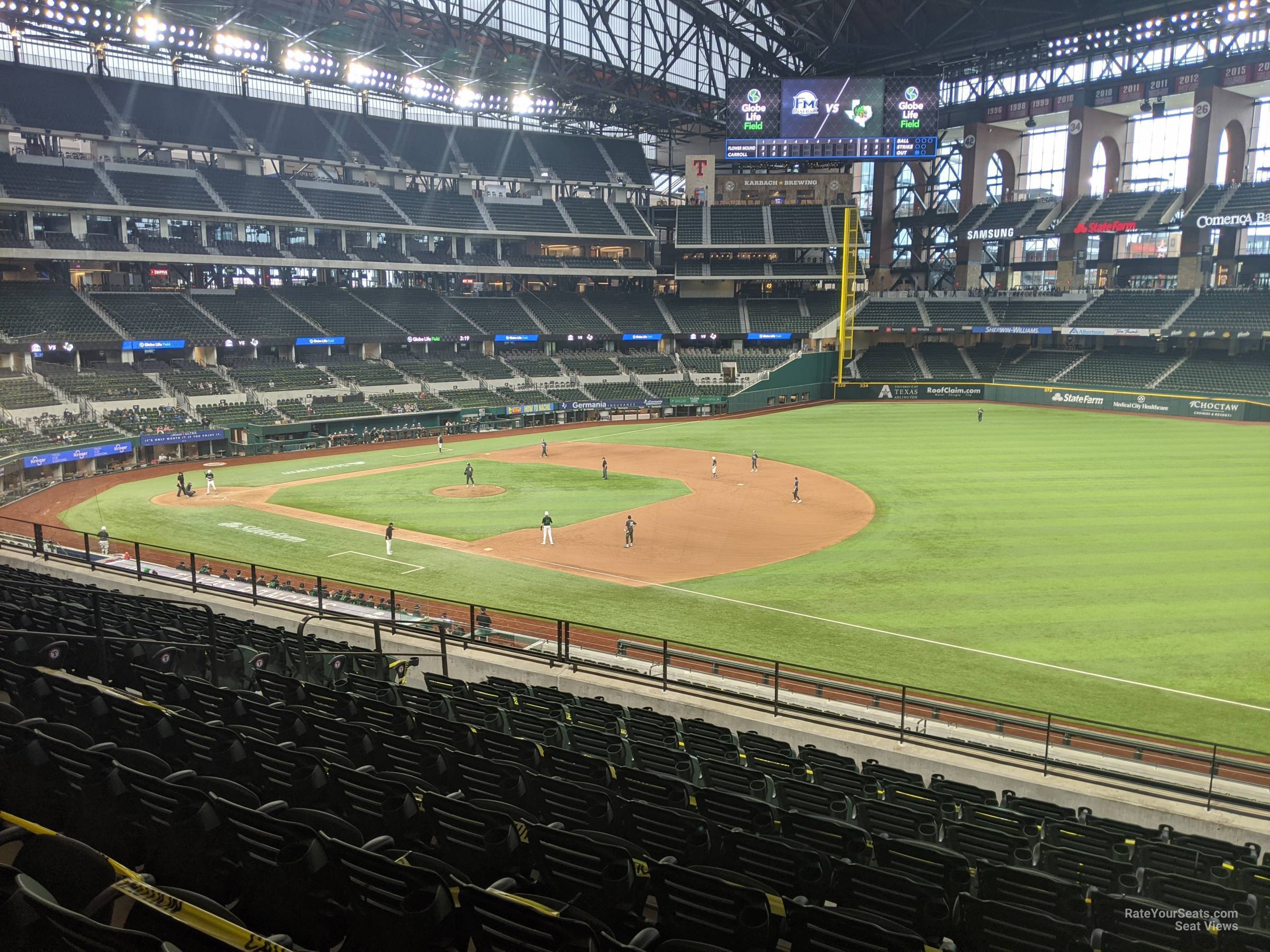 section 123, row 10 seat view  for baseball - globe life field