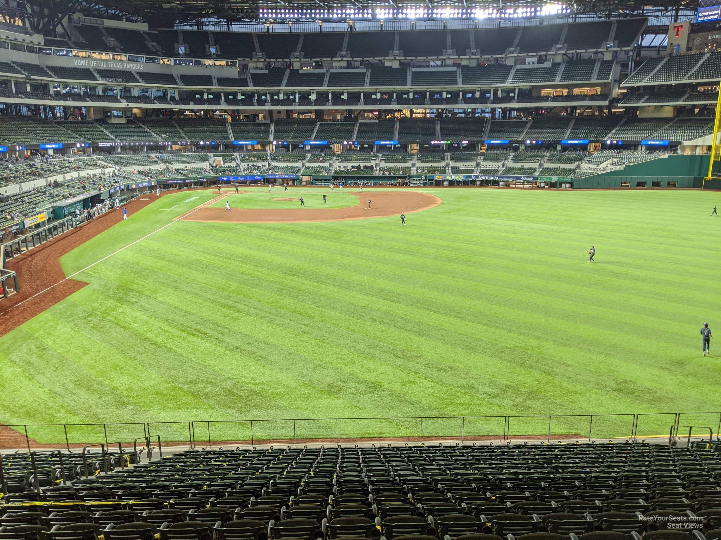 section 130, row 19 seat view  for baseball - globe life field