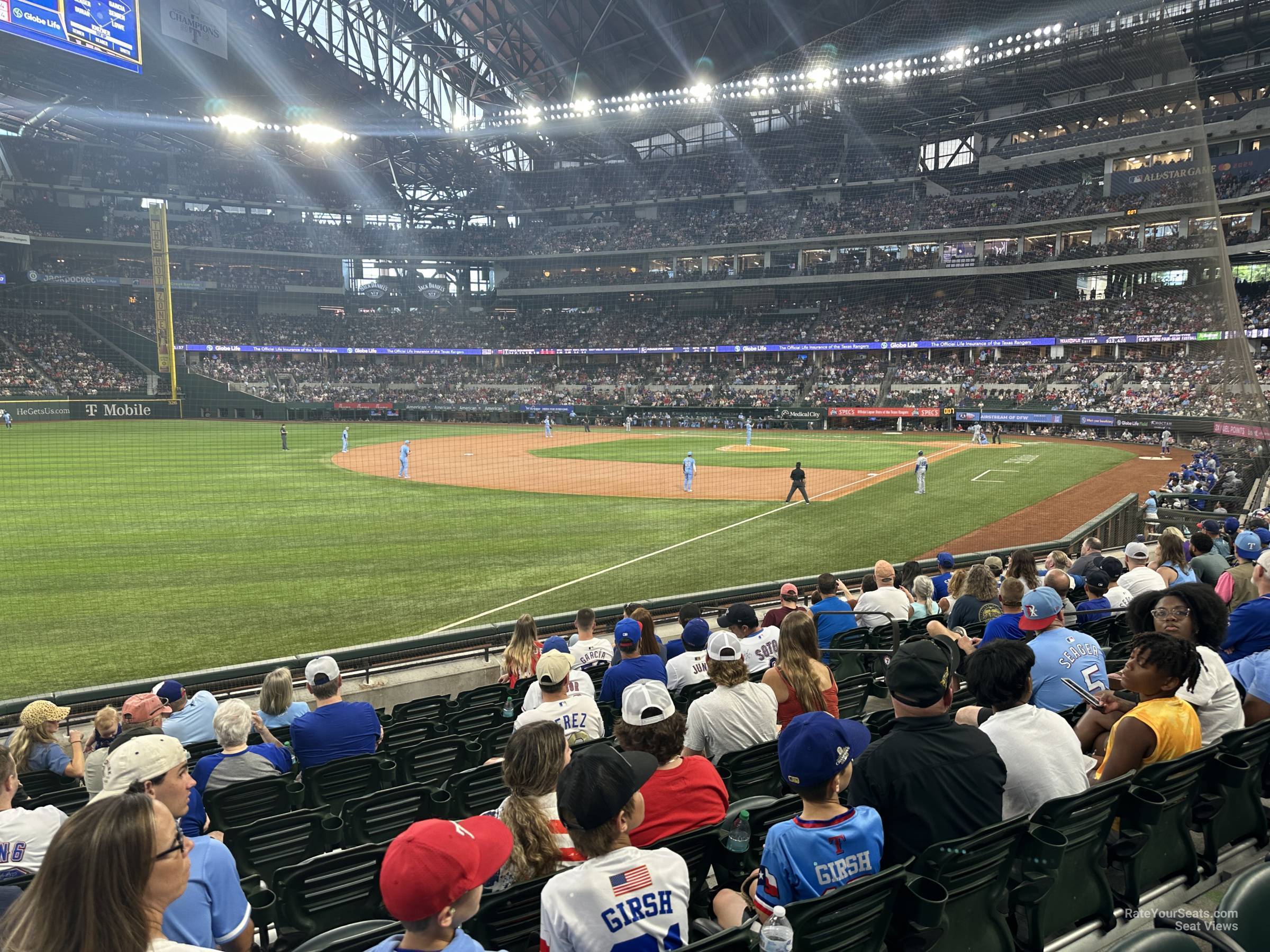 section 2, row 7 seat view  for baseball - globe life field