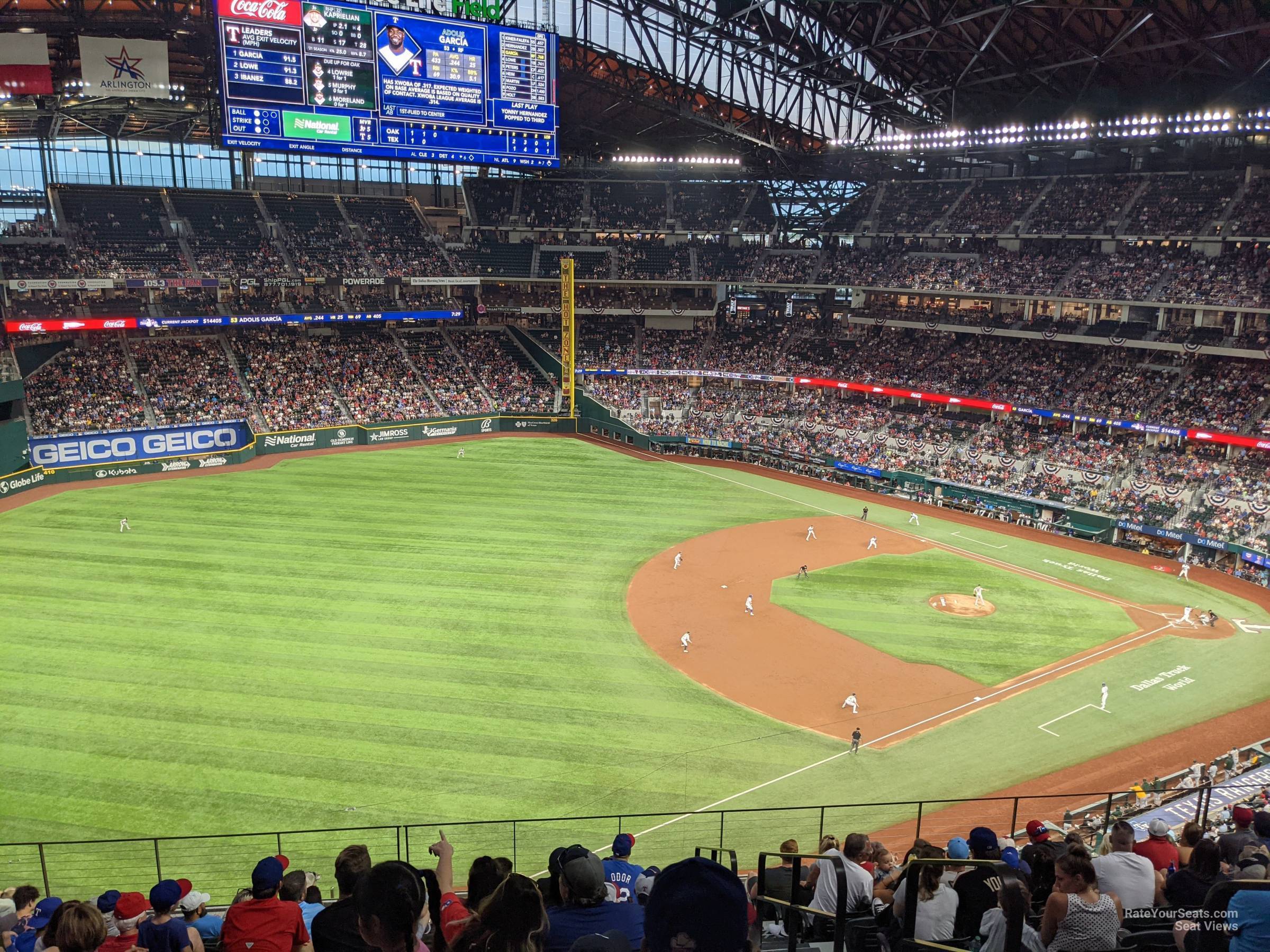 section 206, row 8 seat view  for baseball - globe life field