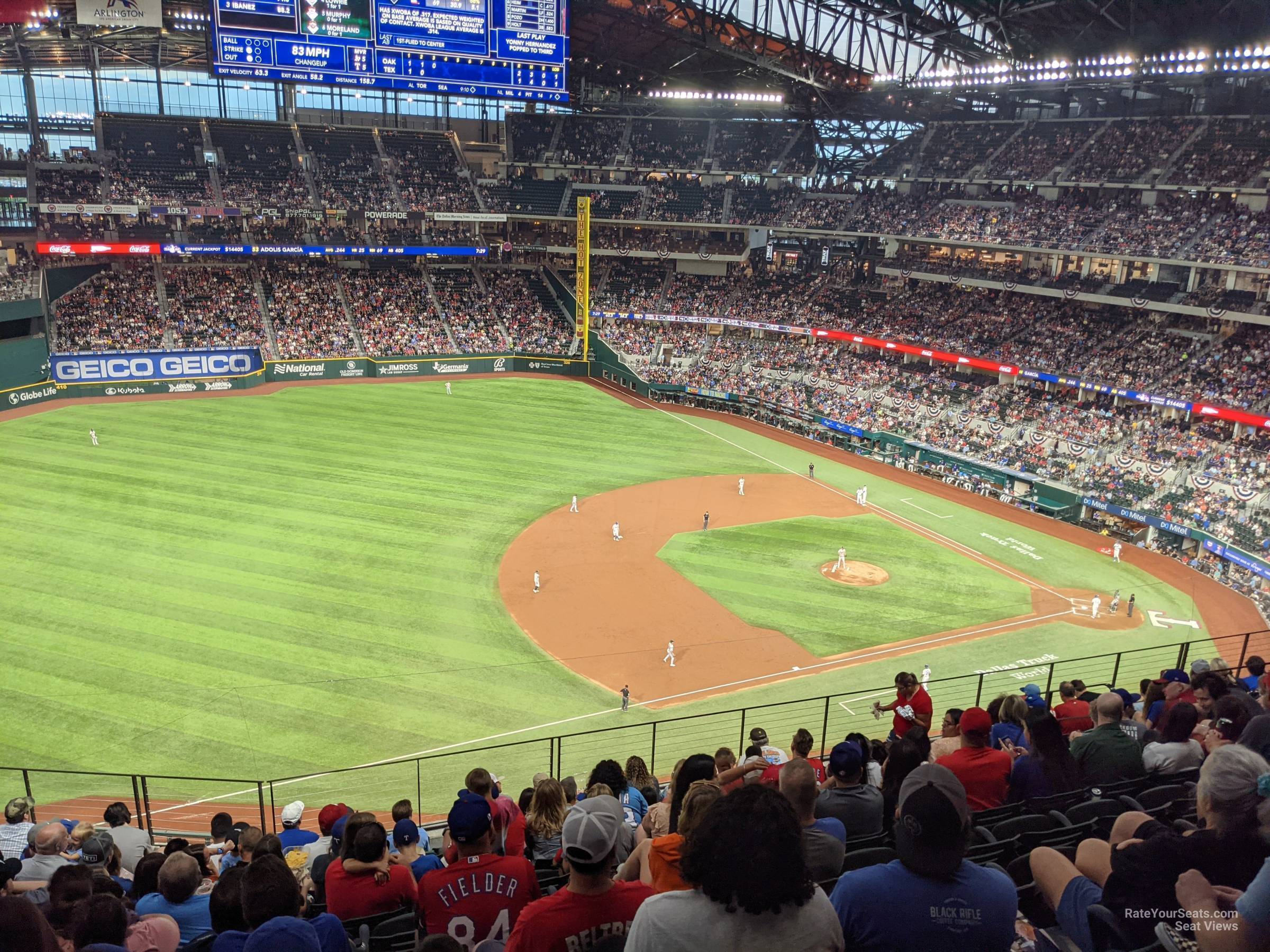 section 208, row 8 seat view  for baseball - globe life field
