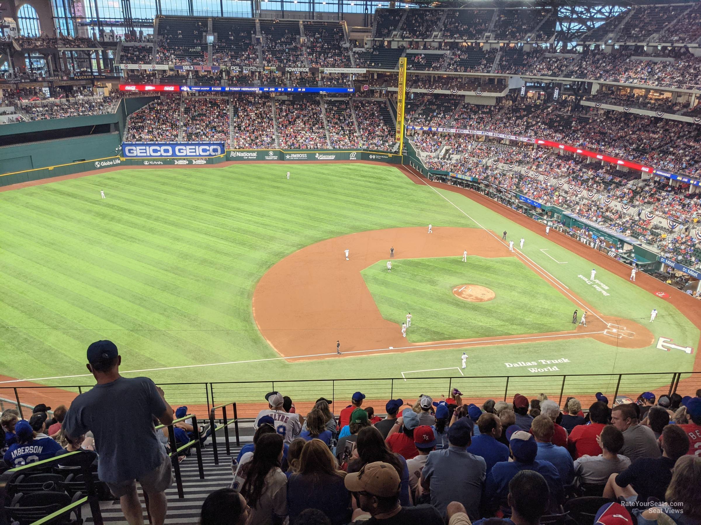 section 210, row 8 seat view  for baseball - globe life field