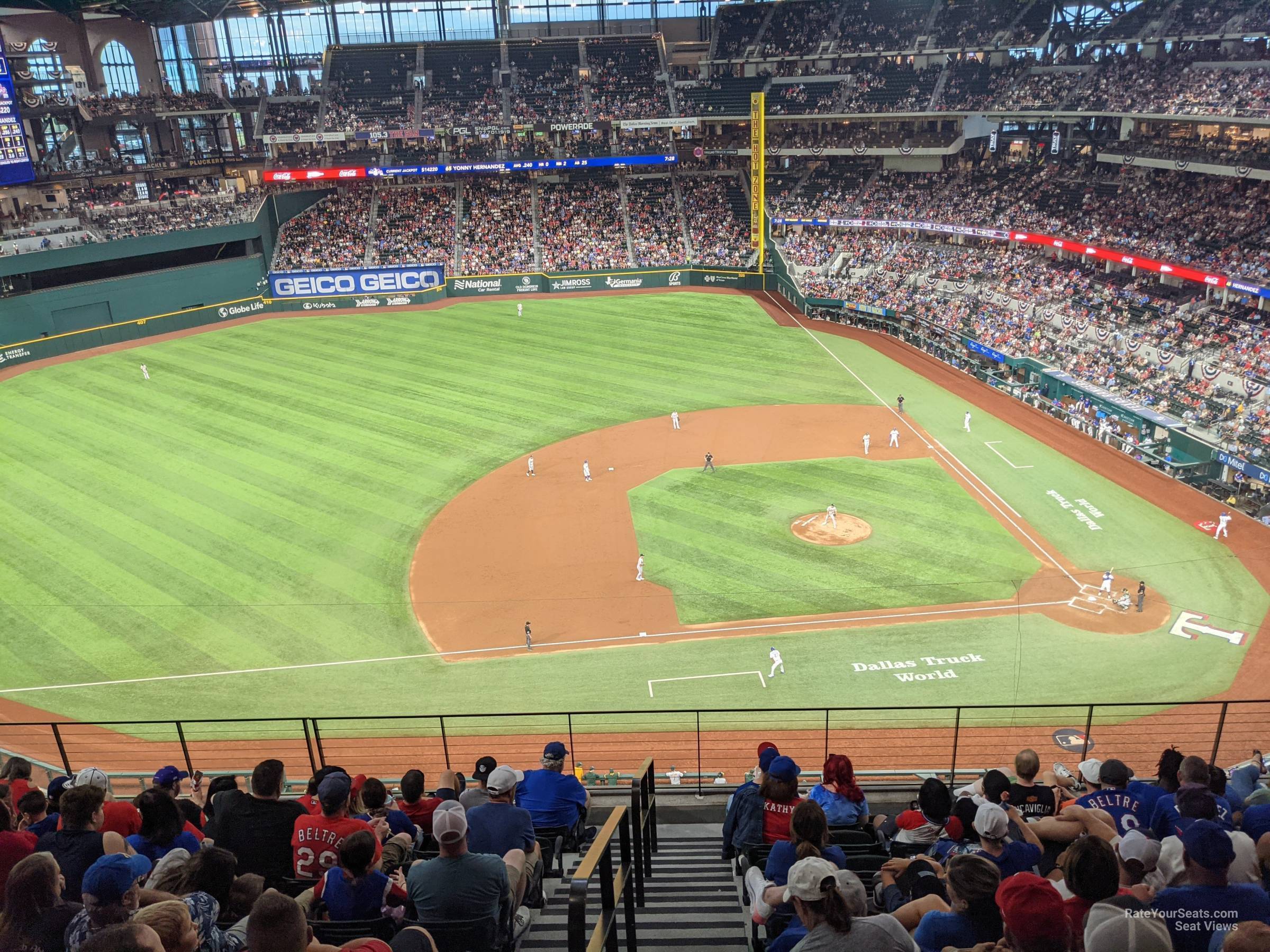 section 211, row 8 seat view  for baseball - globe life field